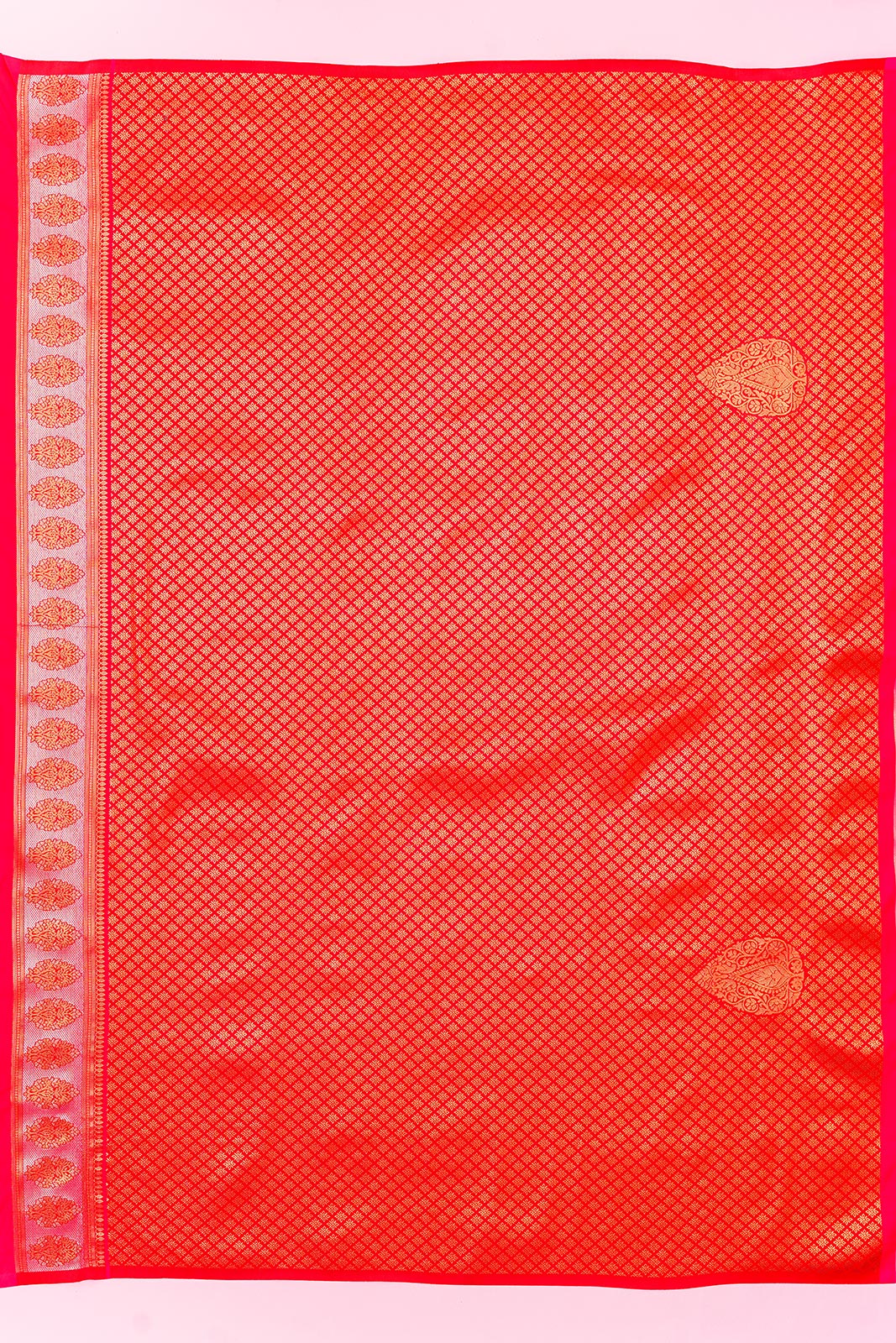 Kanchipuram Silk Tissue Red Saree