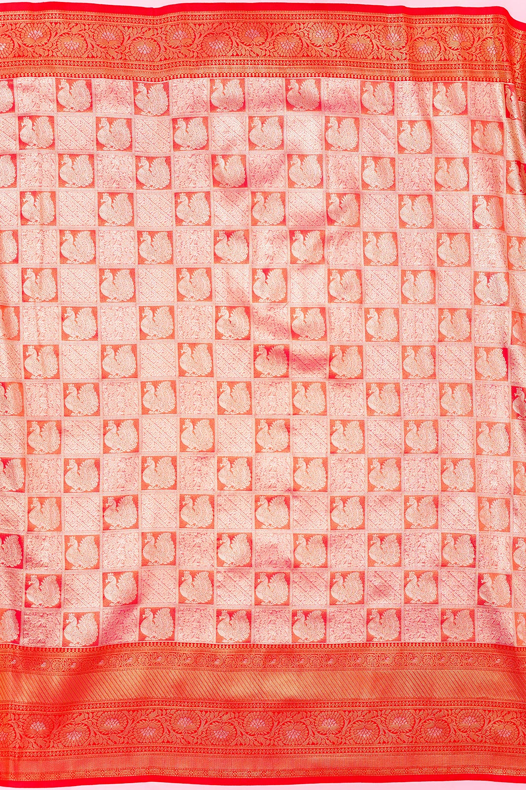 Kanchipuram Silk Tissue Red Saree