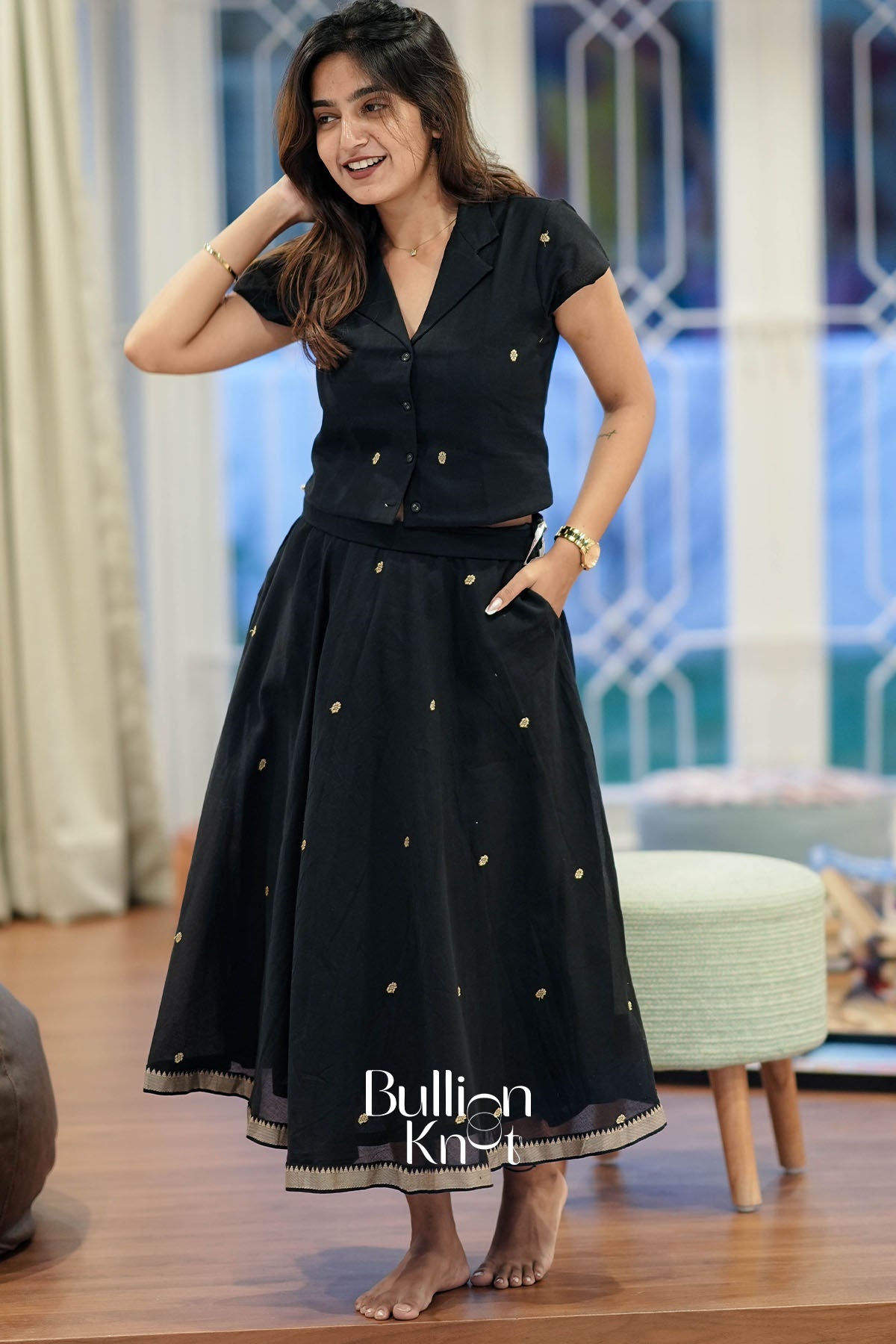 Myra Co-ord Set (Dress) in Black
