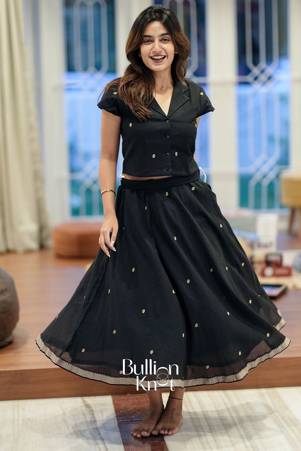 Myra Co-ord Set (Dress) in Black