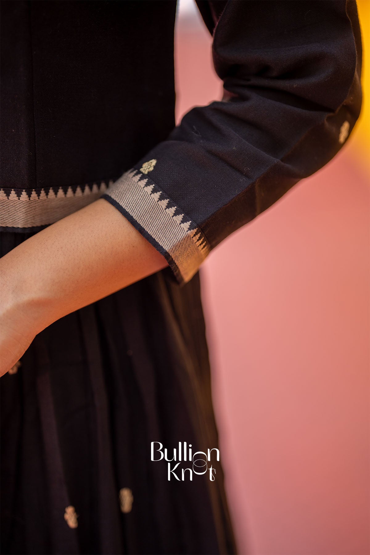 Pratima Handloom Midi(Dress) in Black