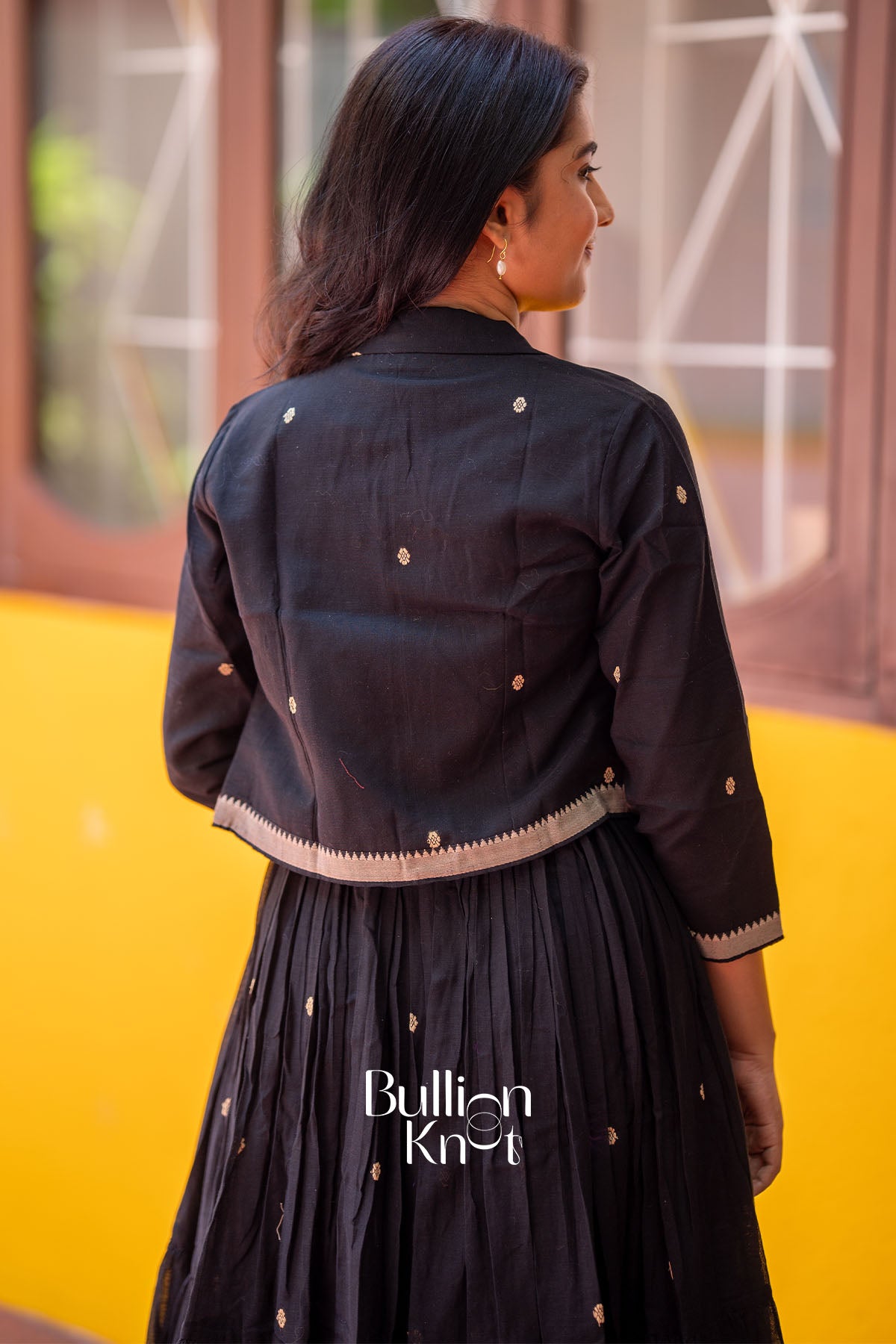 Pratima Handloom Midi(Dress) in Black