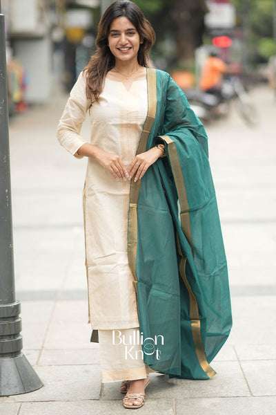 Varnika Mangalgiri Cotton Kurta Set in Maroon
