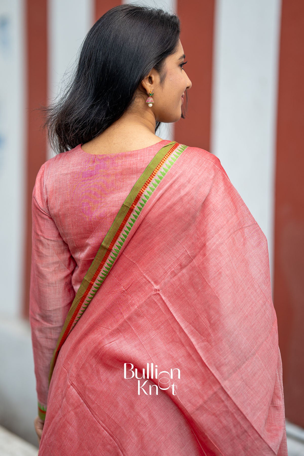 Samaira Handloom Anarkali (Dress) in Coral Pink