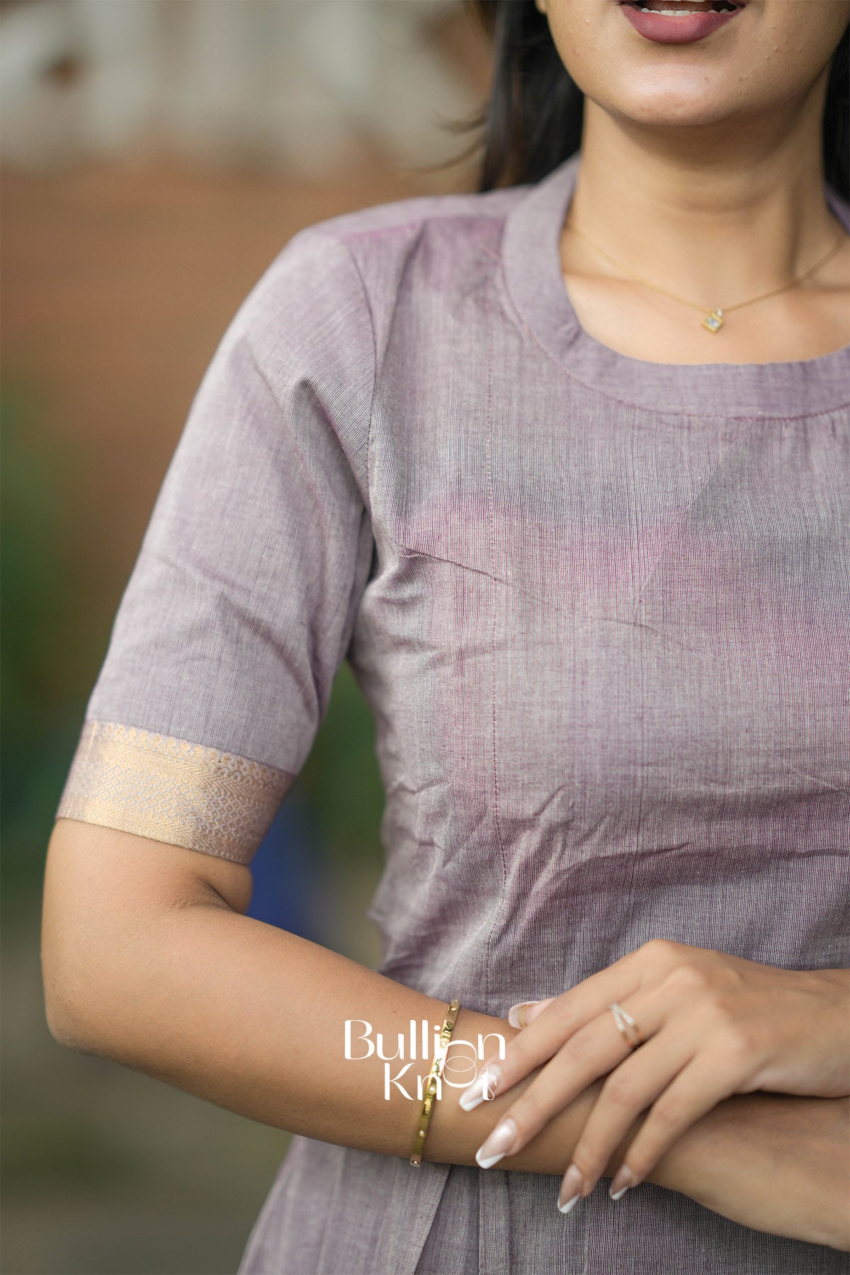 Oviya Handloom Kurta Set (Dress) in Gray