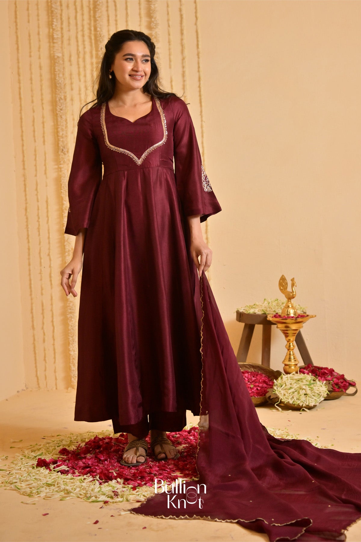 Deepvanika silk Kurta Set (Dress) in Brown