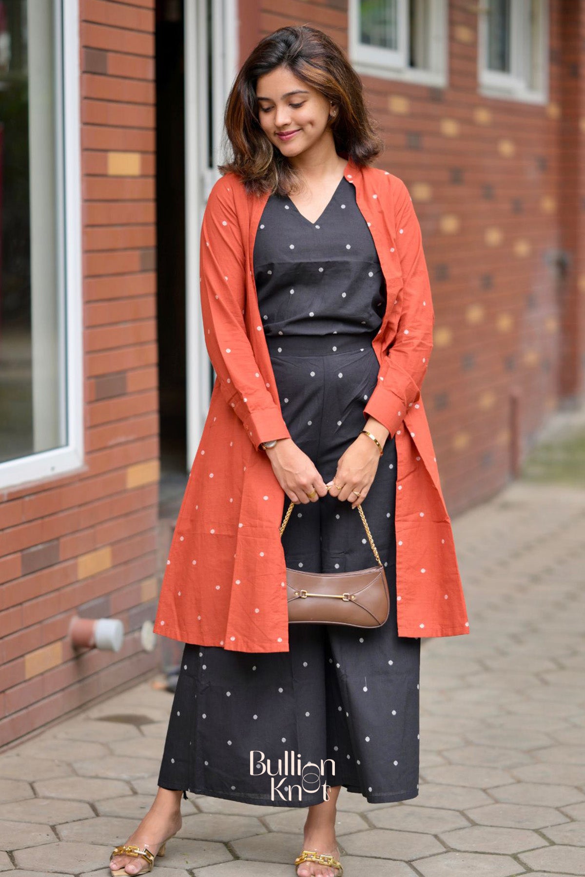 Flame Handloom Office Wear in Black