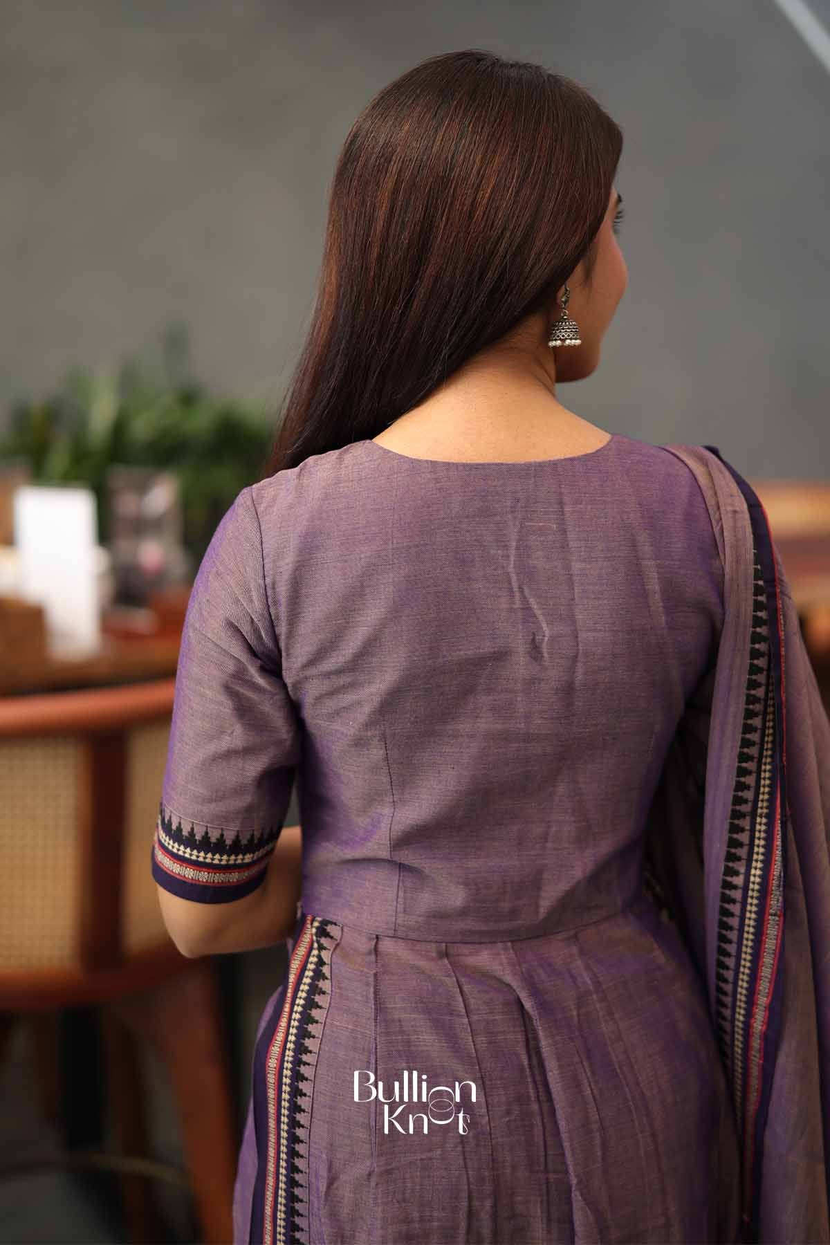 Gaurani |Greyish Purple A-Line Suit Set