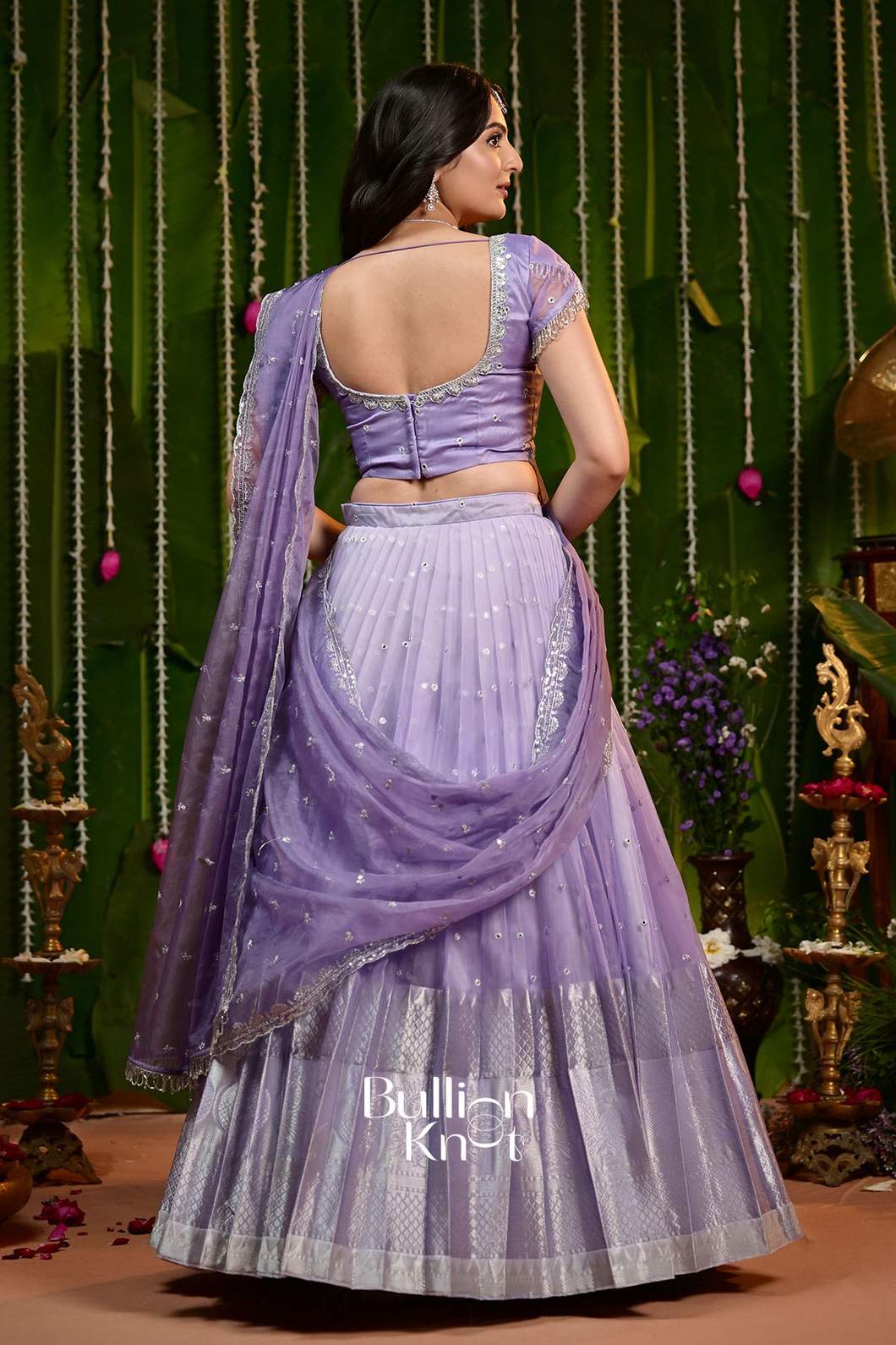 Gaurika Purple Organza Lehenga Set for Special Occasions