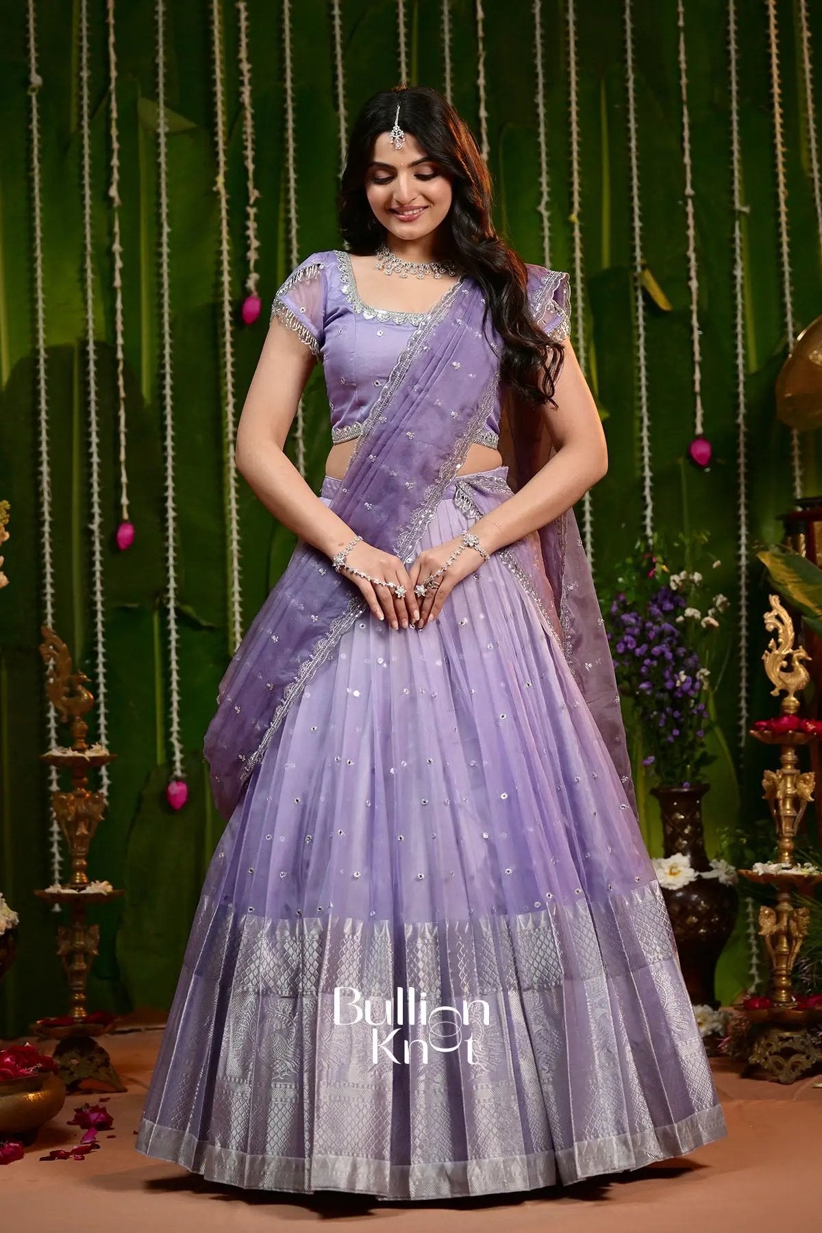 Gaurika Purple Organza Lehenga Set - Exclusive Ethnic Wear Gaurika Purple Organza Lehenga Set - Exclusive Ethnic Wear