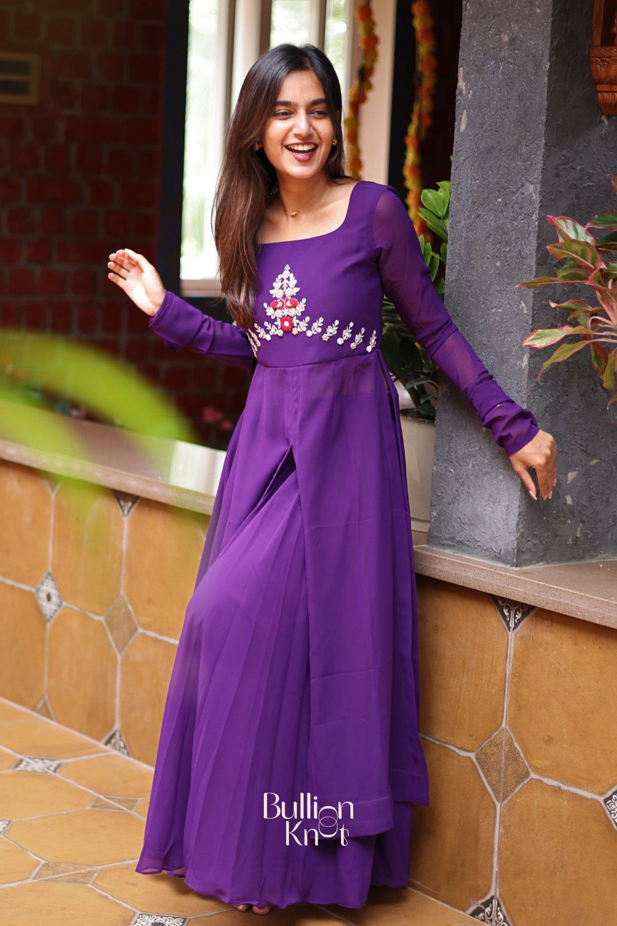 Grape Palazzo Set in Purple