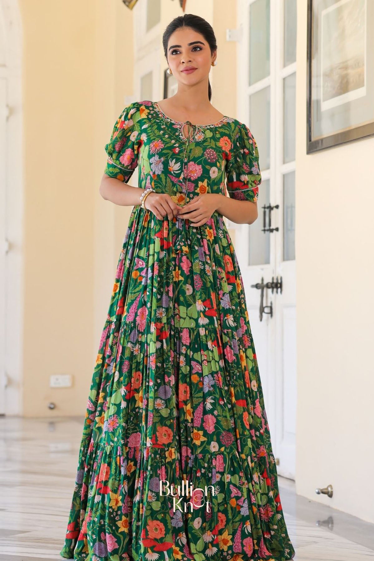 Printed Shafoon Frocks Designs Fashion Maxi Dresses Wholesale