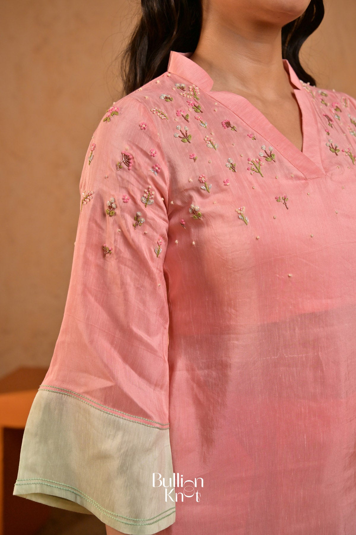 Gulaabi Taranaa Linen Kurta Set In Pink