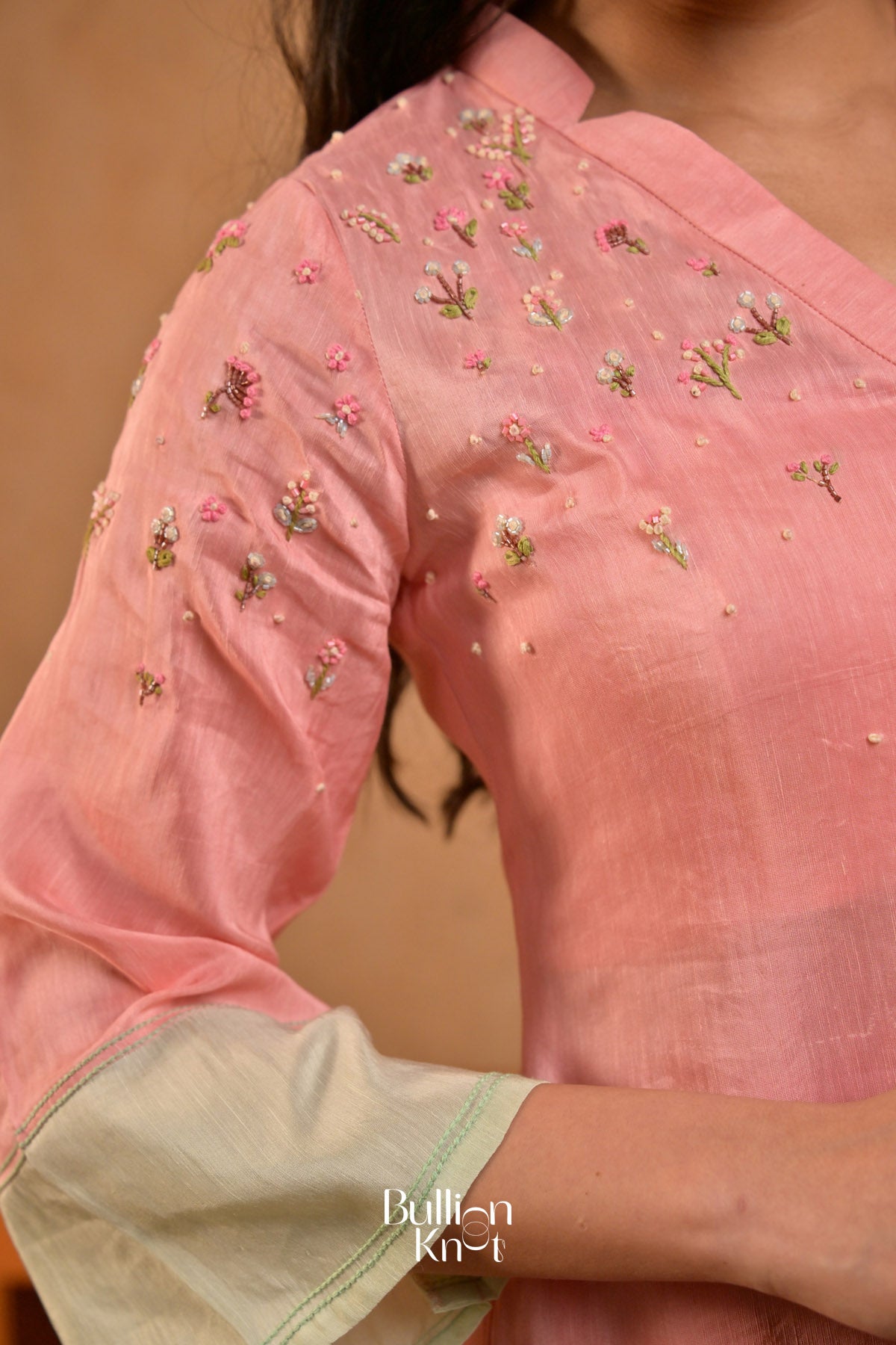 Gulaabi Taranaa Linen Kurta Set In Pink