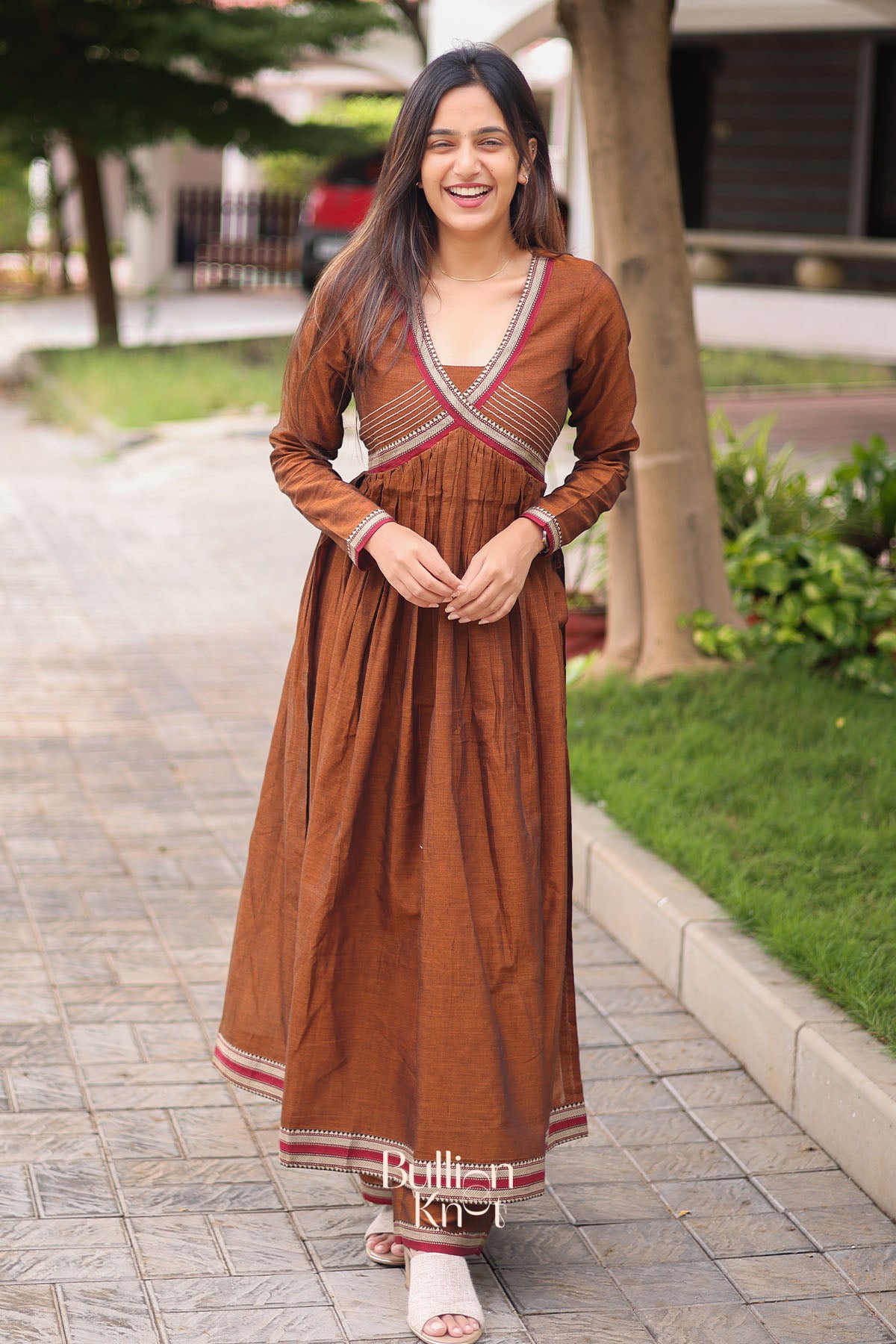 Narmada Kurta Set in Copper