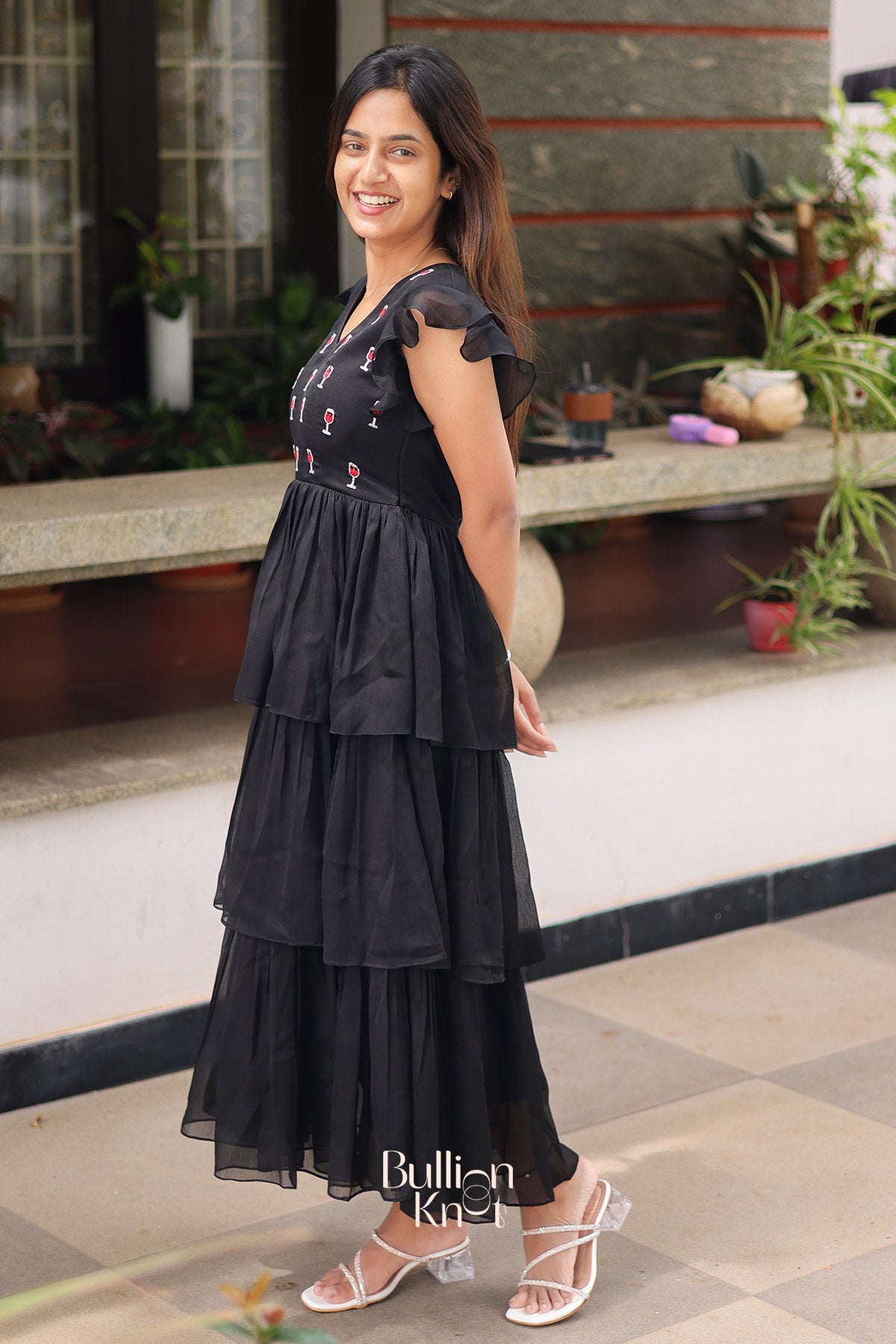 Gothic Chinnon Midi (Dress) in Black