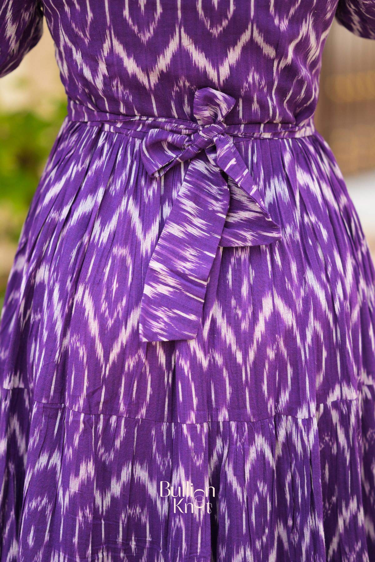 Ikkashi Ikkat Midi (Dress) in Violet
