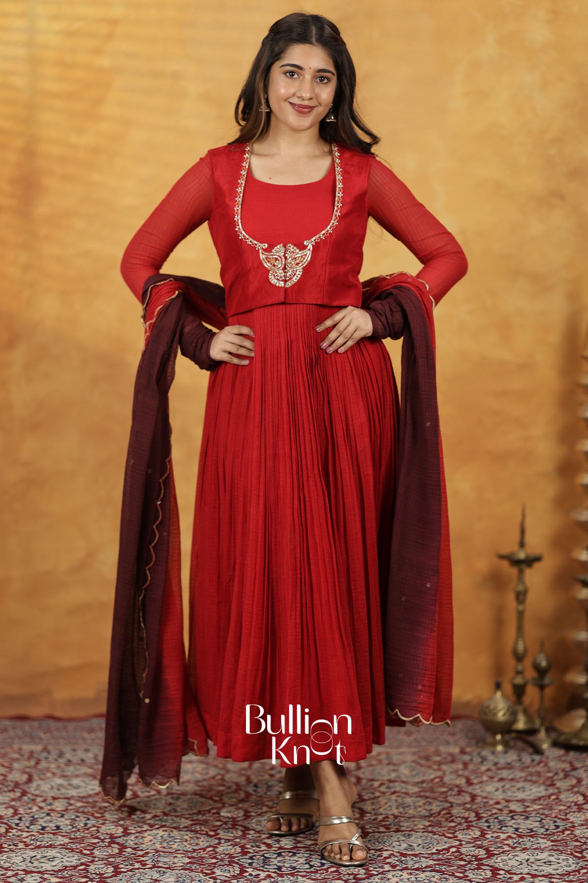 Aalaya Grace Red Dress with Jacket