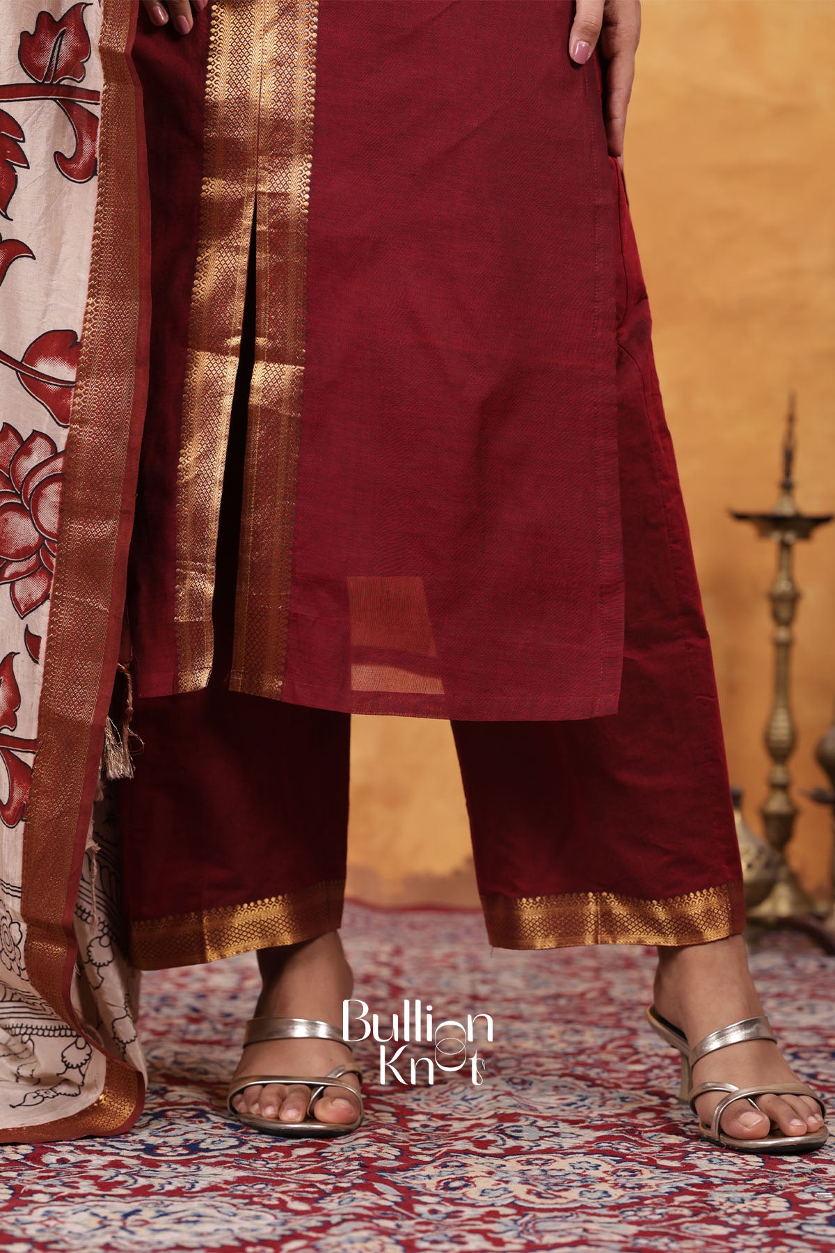 Red Charmi Handloom Kurta Set