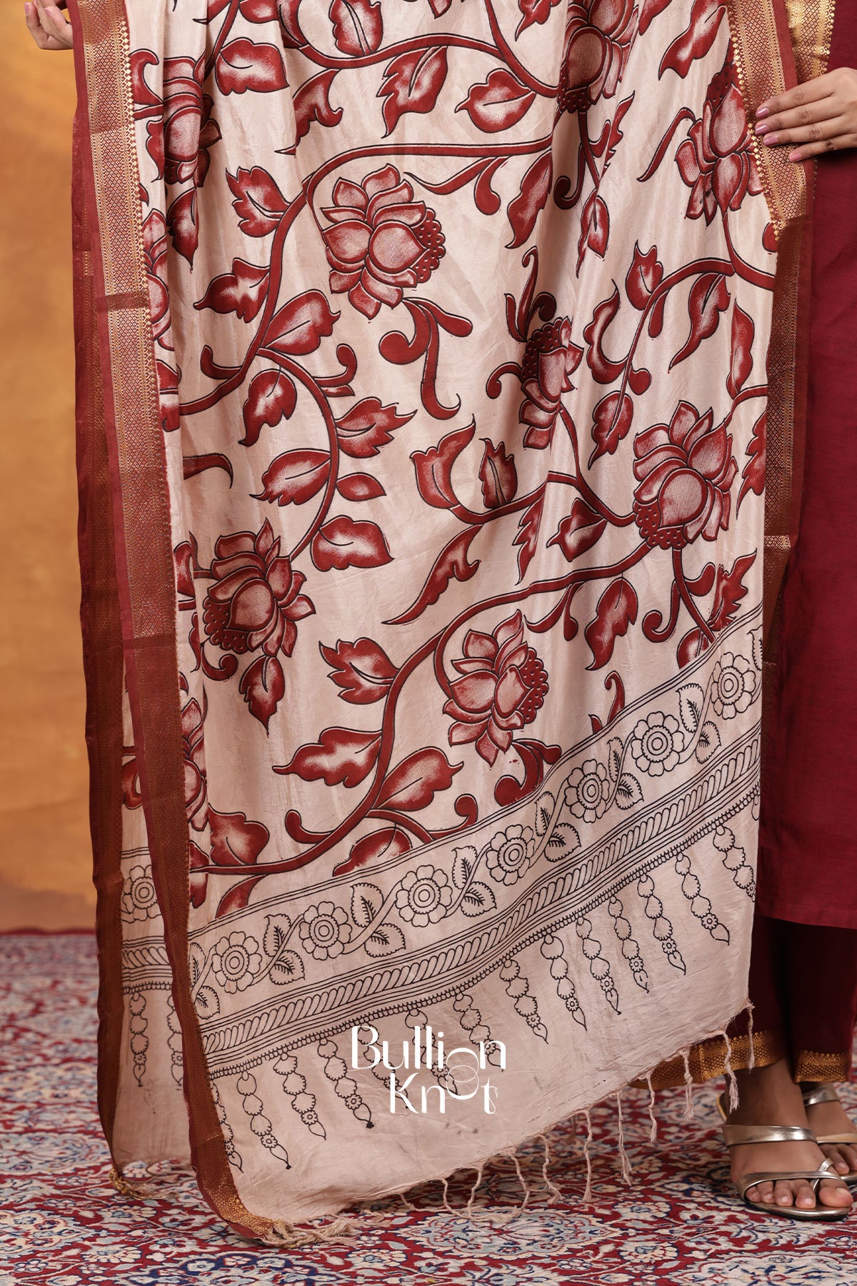 Red Charmi Handloom Kurta Set