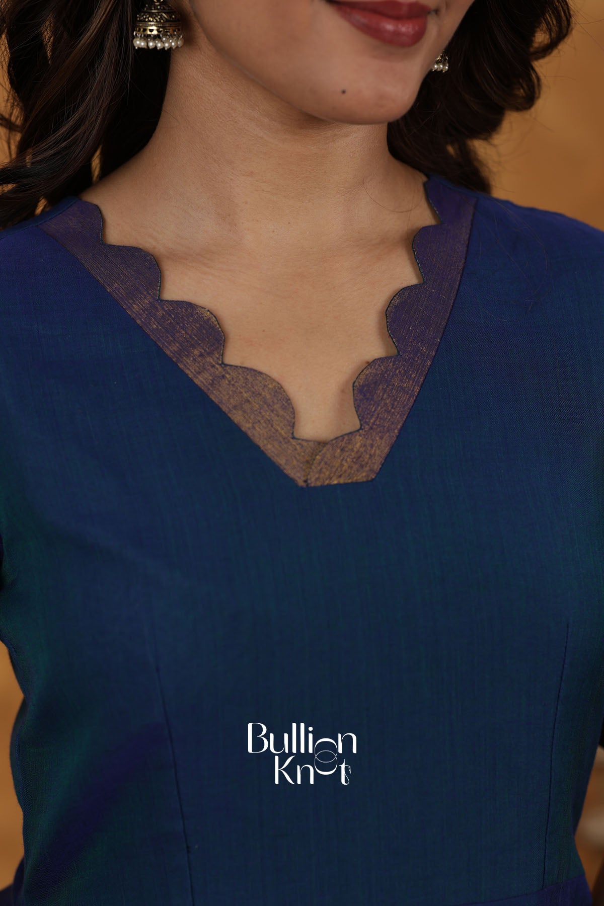 Bhavini Handloom kalamkari Blue Kurta Set