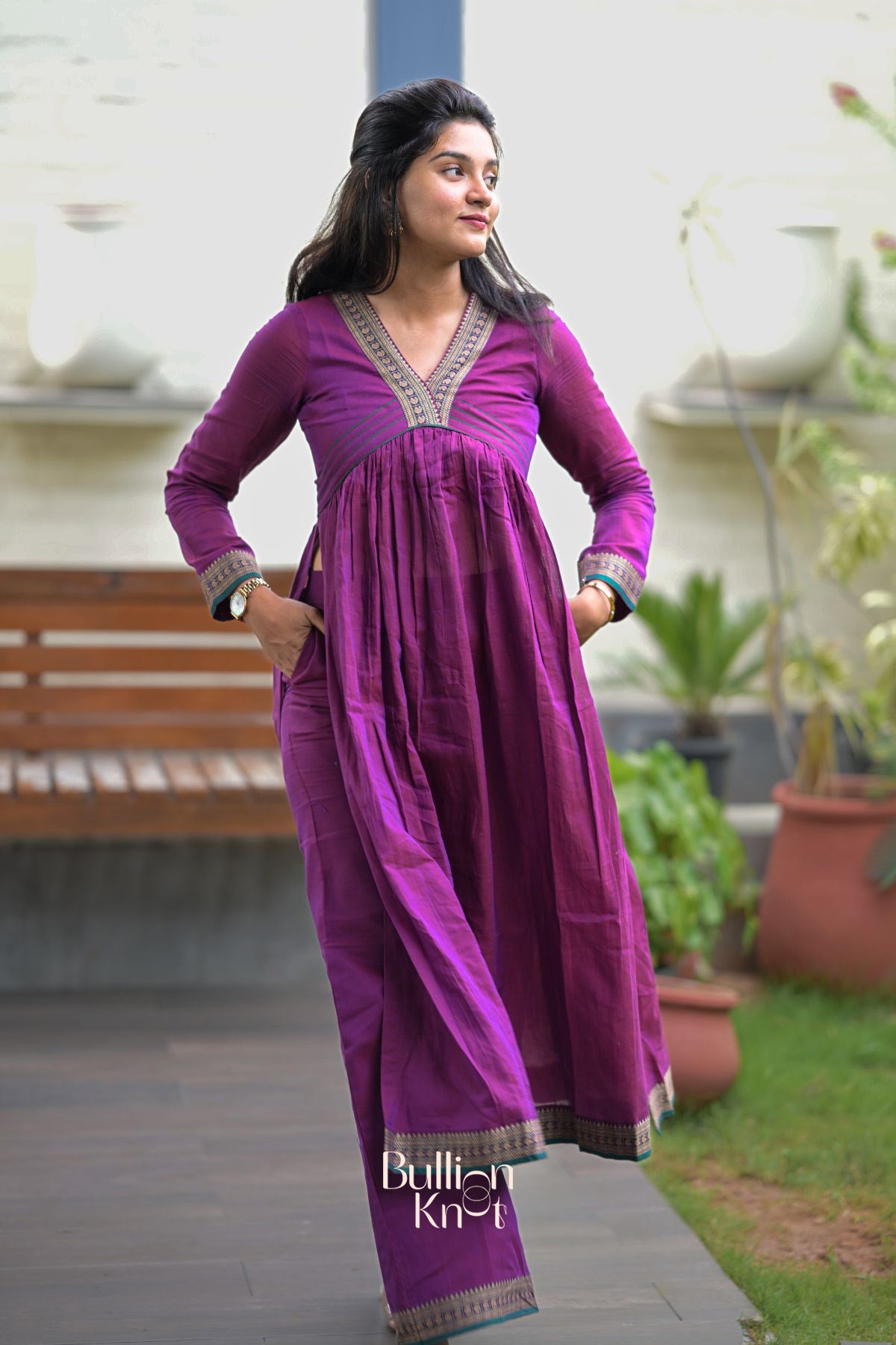 Kalyani Kurta Set in Purple