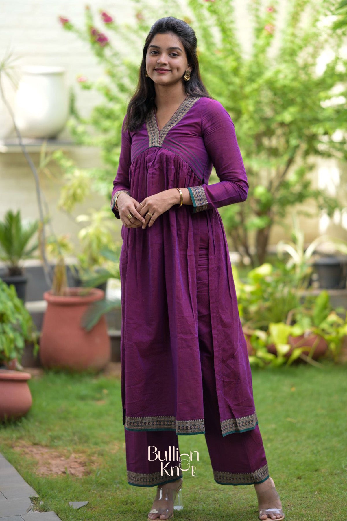 Kalyani Kurta Set in Purple
