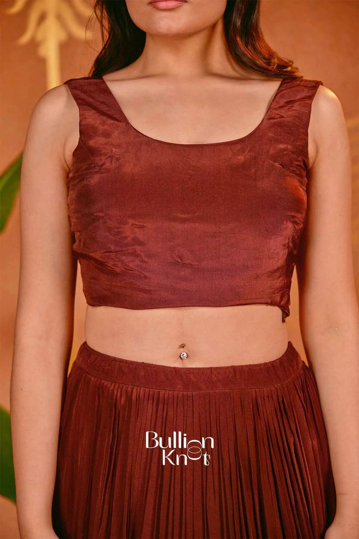 Kamala| Brown  3 Piece Set Indo-Western
