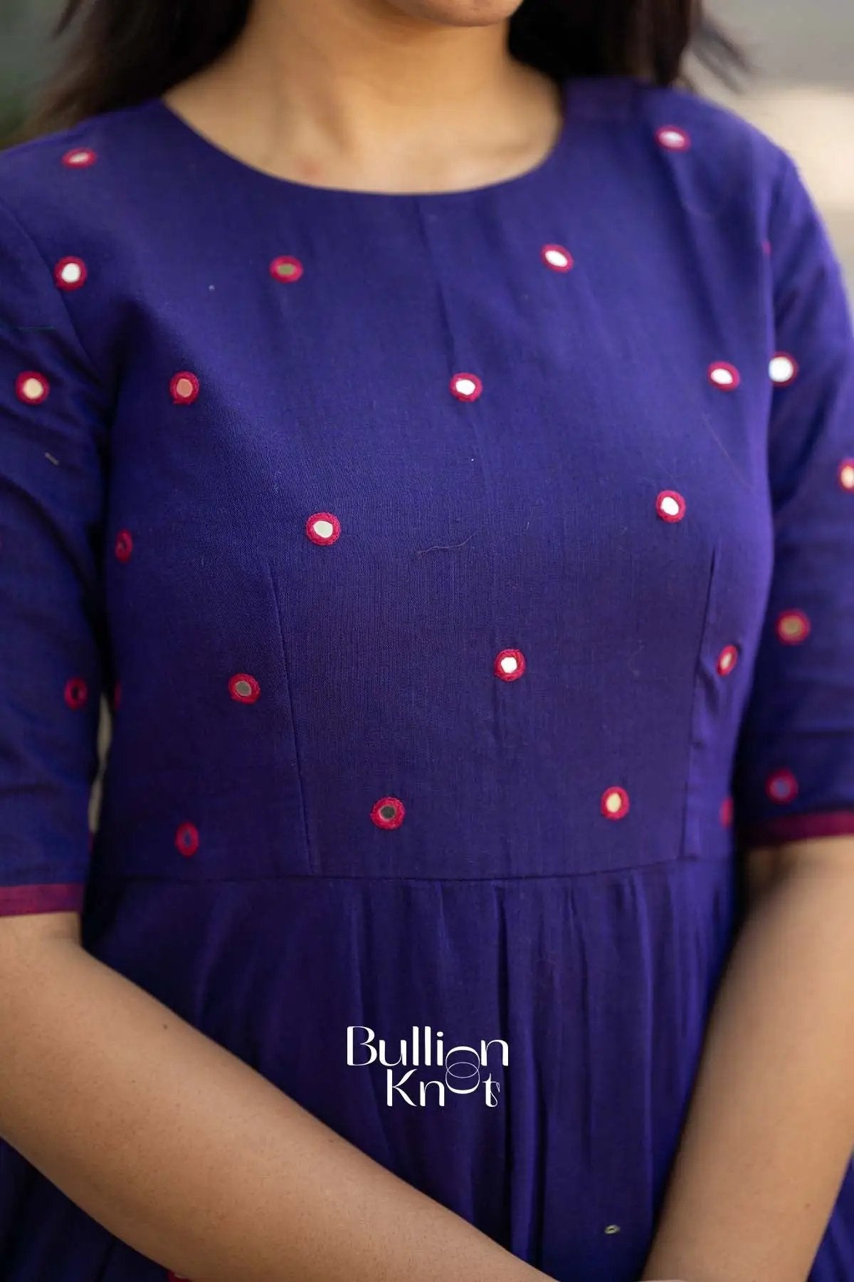 Kumari Blue Handloom Anarkali Dress