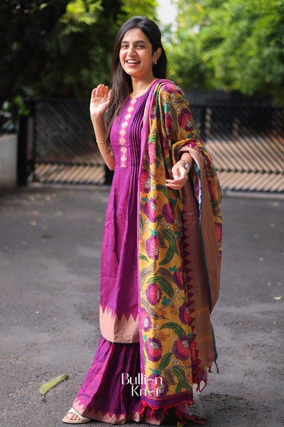 Lekha Handloom Sharara Set In purple