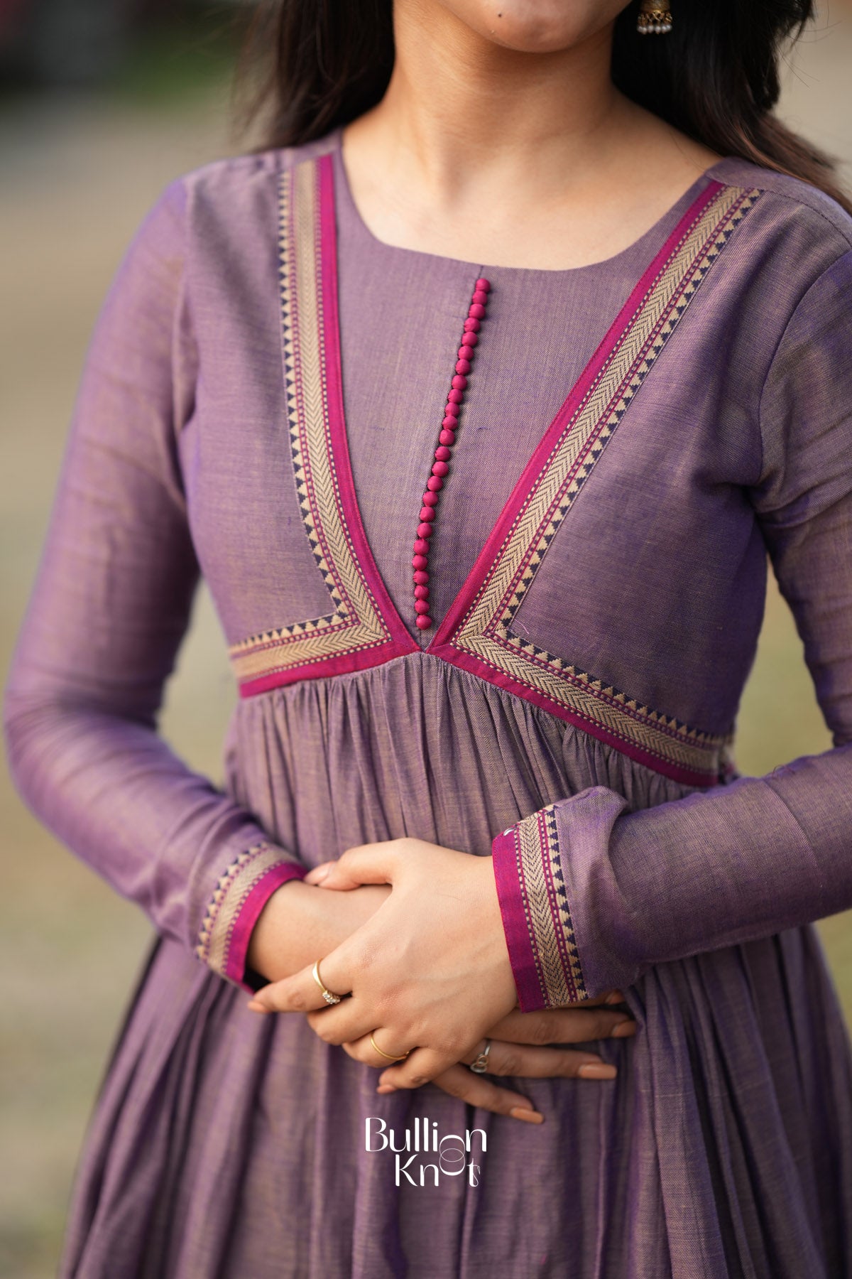 Lipika Kurta Set in Greyish Lavender