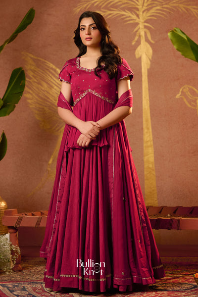 Mansaa Indo Western in Wine
