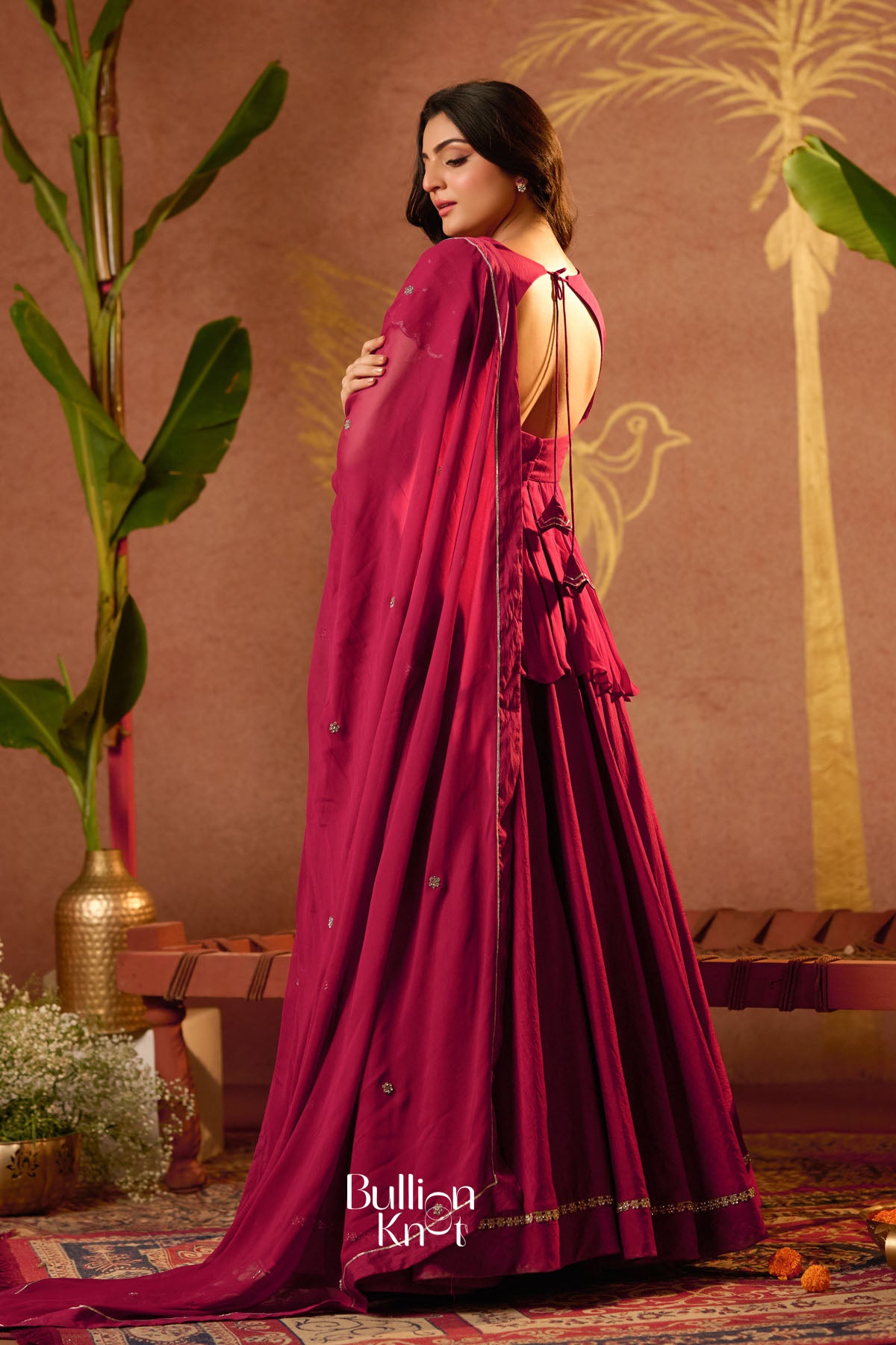 Mansaa Indo Western in Wine