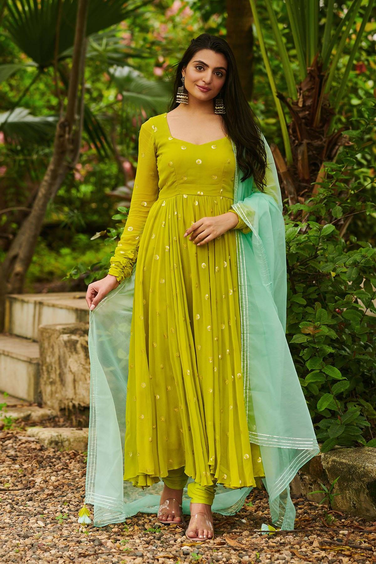 a woman in Anarkali Set