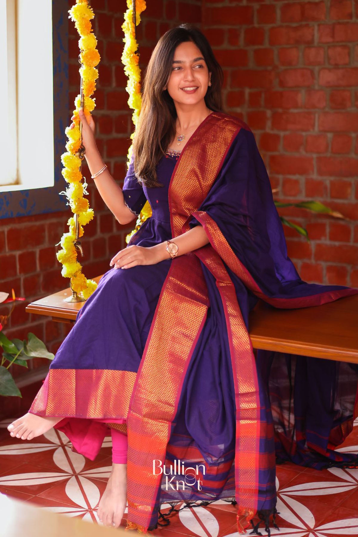 Meghna Anarkali (Dress) in Purple