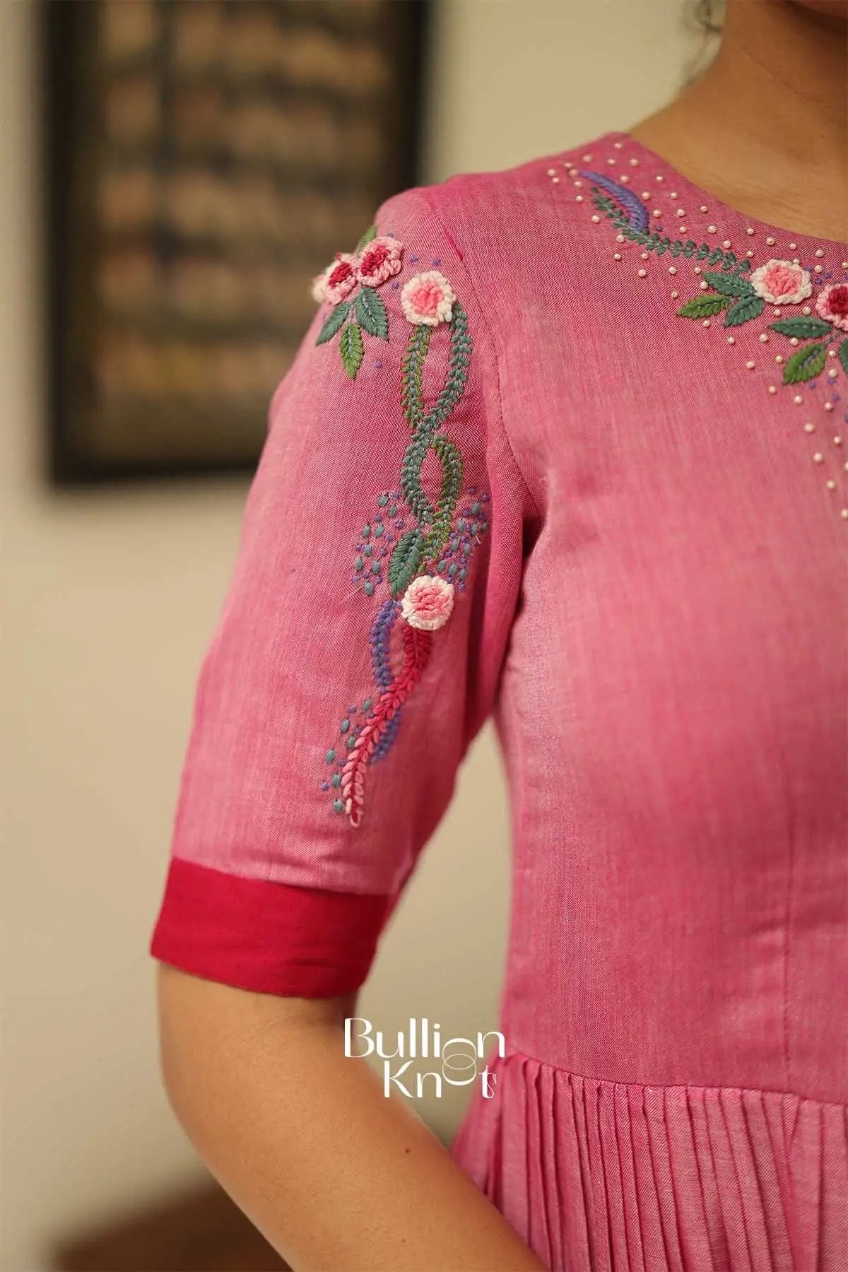 Eeshnika | Handloom Pink Midi For Summer