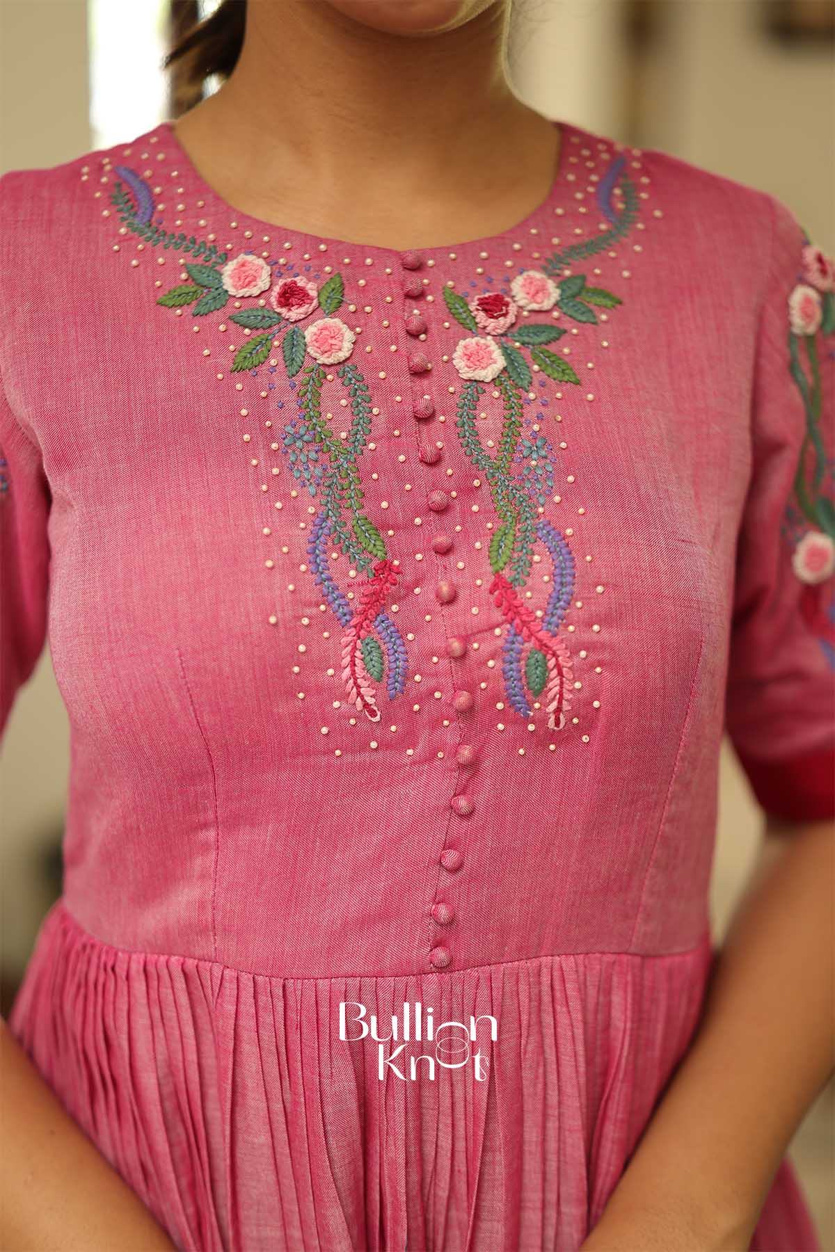 Eeshnika | Handloom Pink Midi For Summer