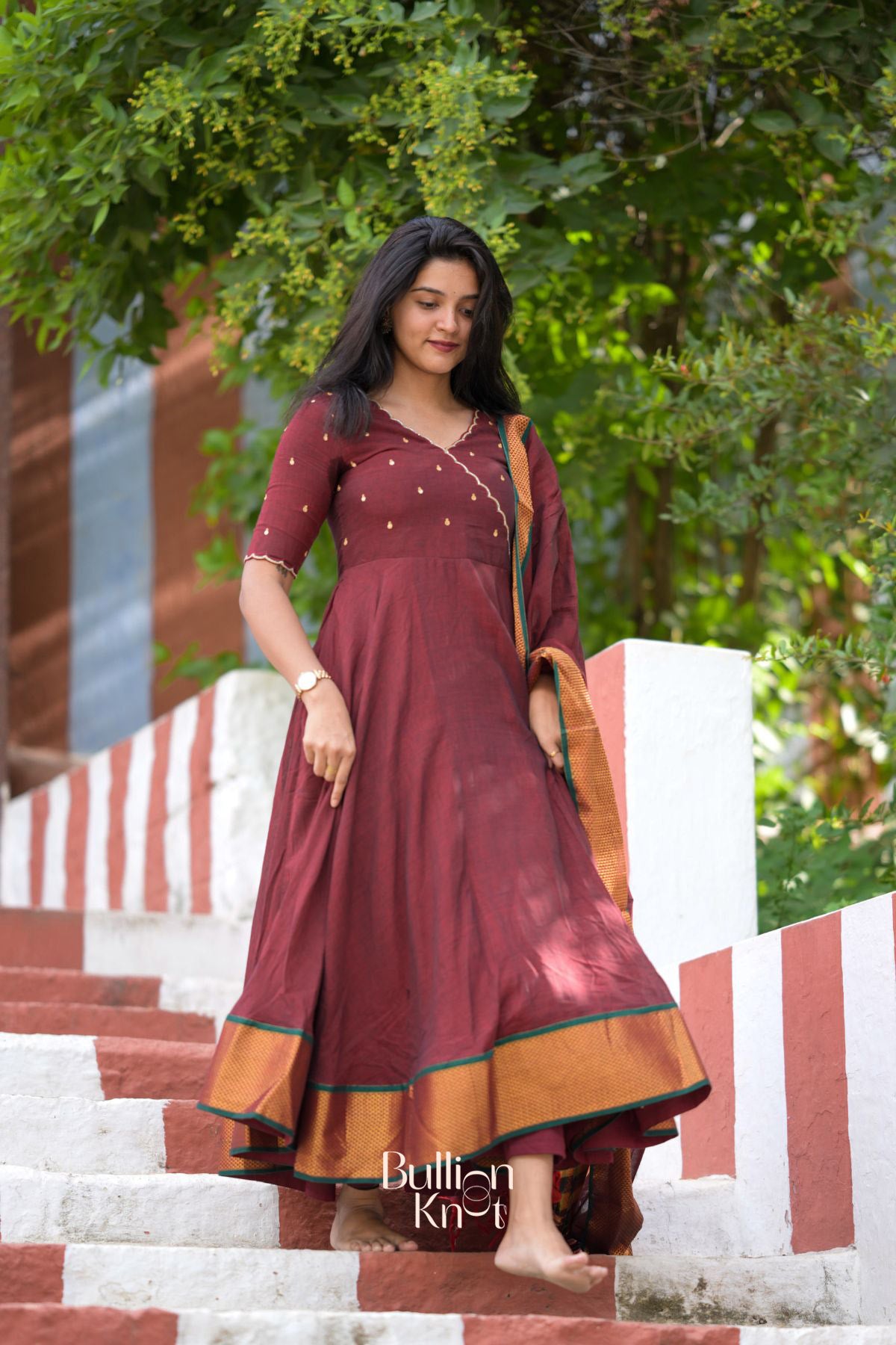 Mokshika Dharwad (Dress) in Maroon