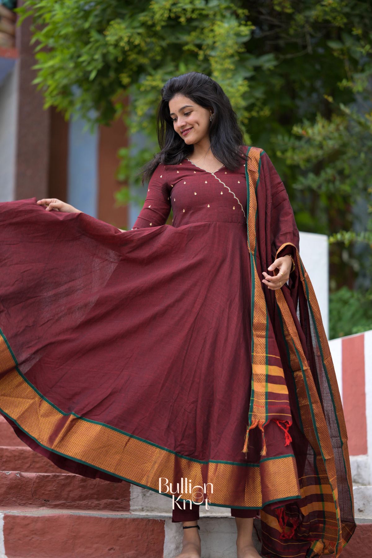 Mokshika Dharwad (Dress) in Maroon