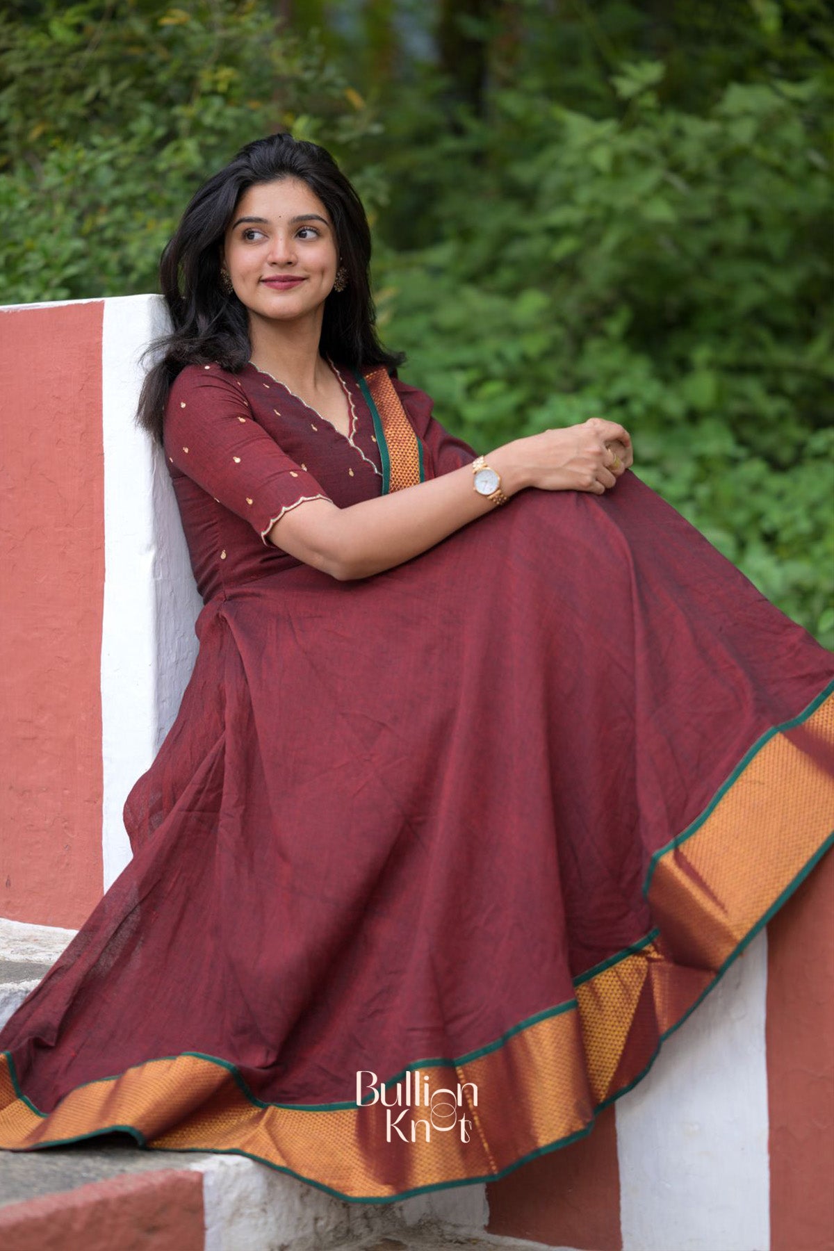 Mokshika Dharwad (Dress) in Maroon