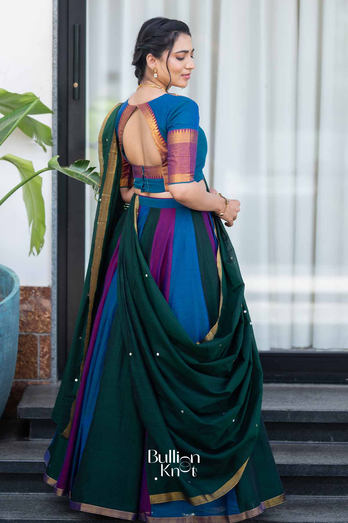 Navrang | Multicolor Handloom Half Saree | Festive Celebration