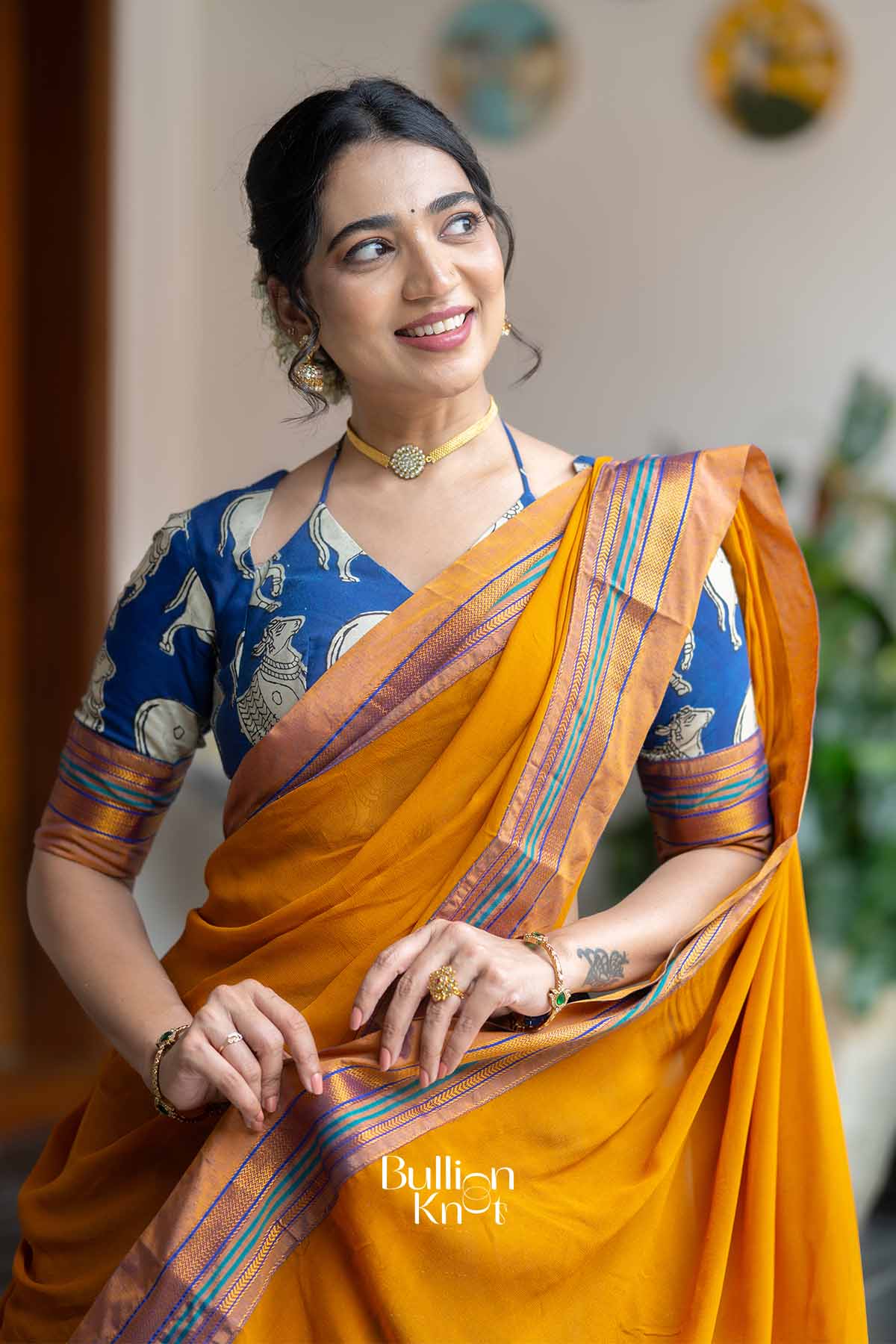 Nilotsav | Purple Handloom Half Saree | Festive Grace