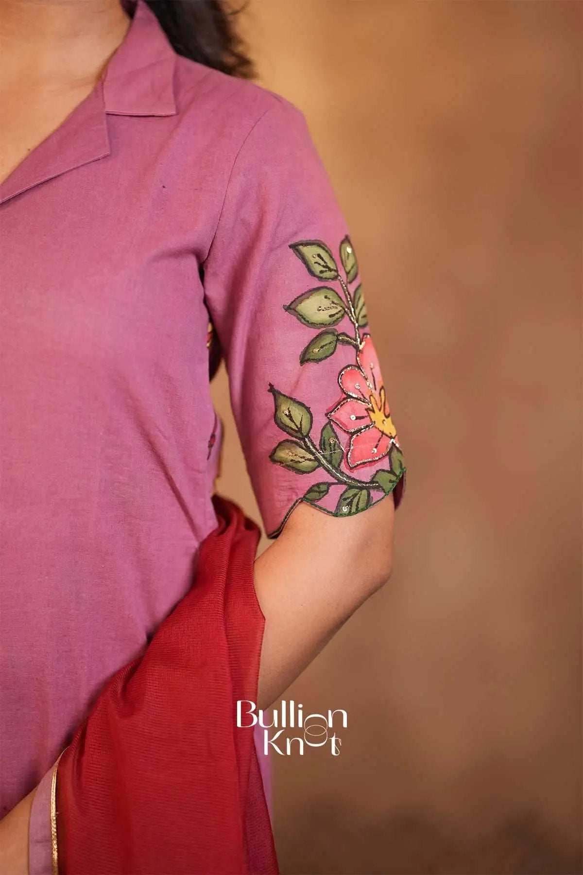 Navika Pink Handloom Kurta Set for Elegant Occasions