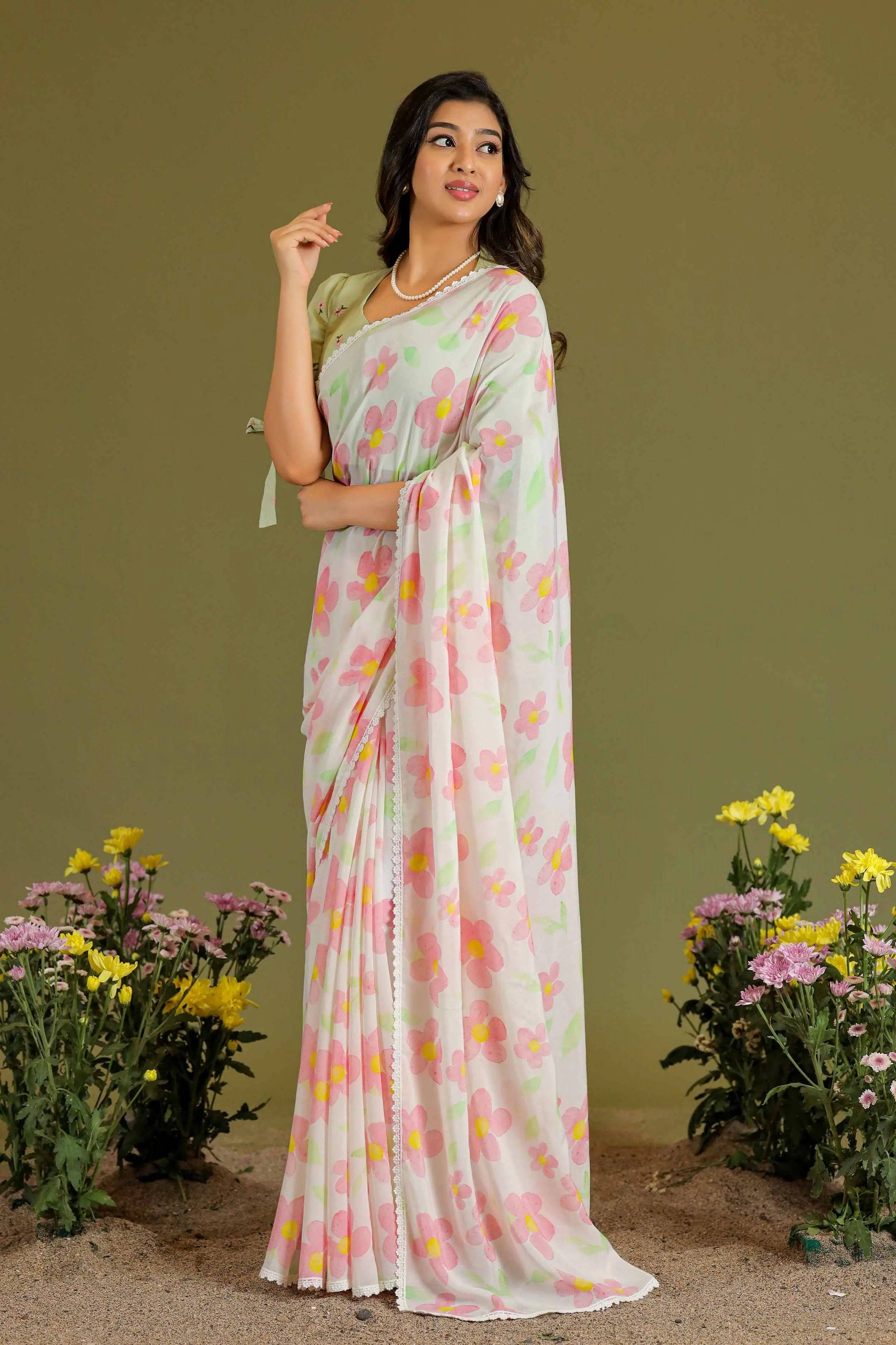 a woman in Saree - Bullionknot