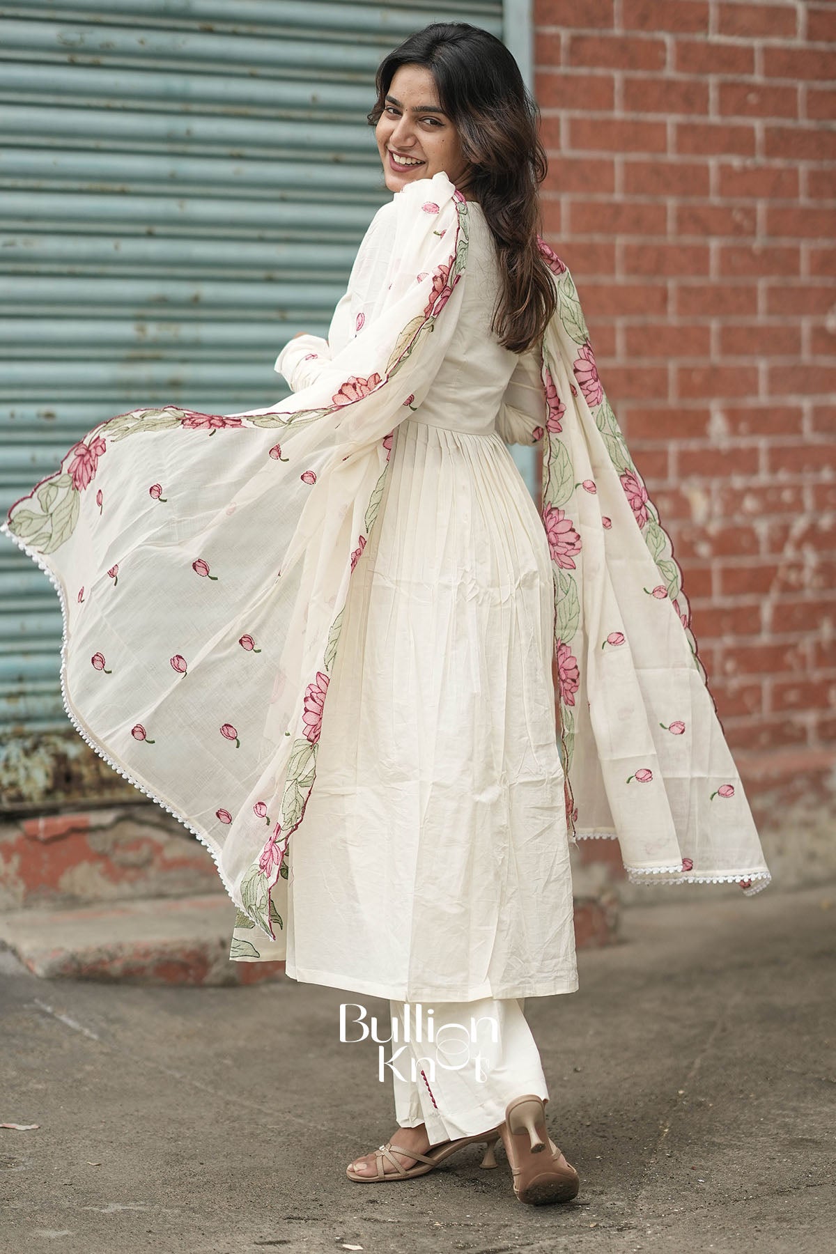 Poshak Mal Cotton White Kurta Set