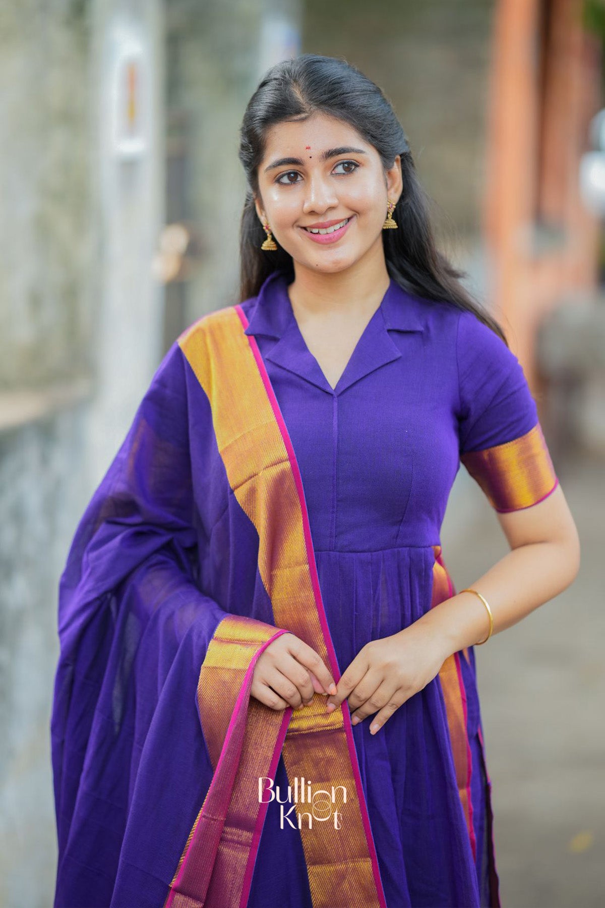 Paridhi Handloom Suit Set in Purple