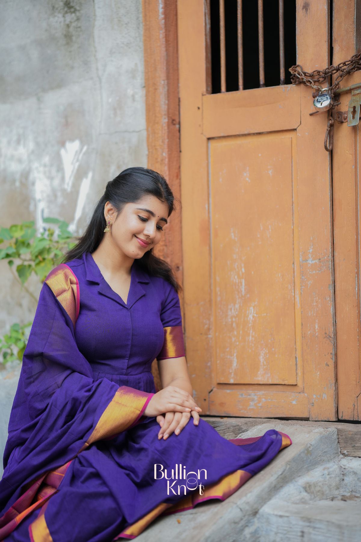 Paridhi Handloom Suit Set in Purple