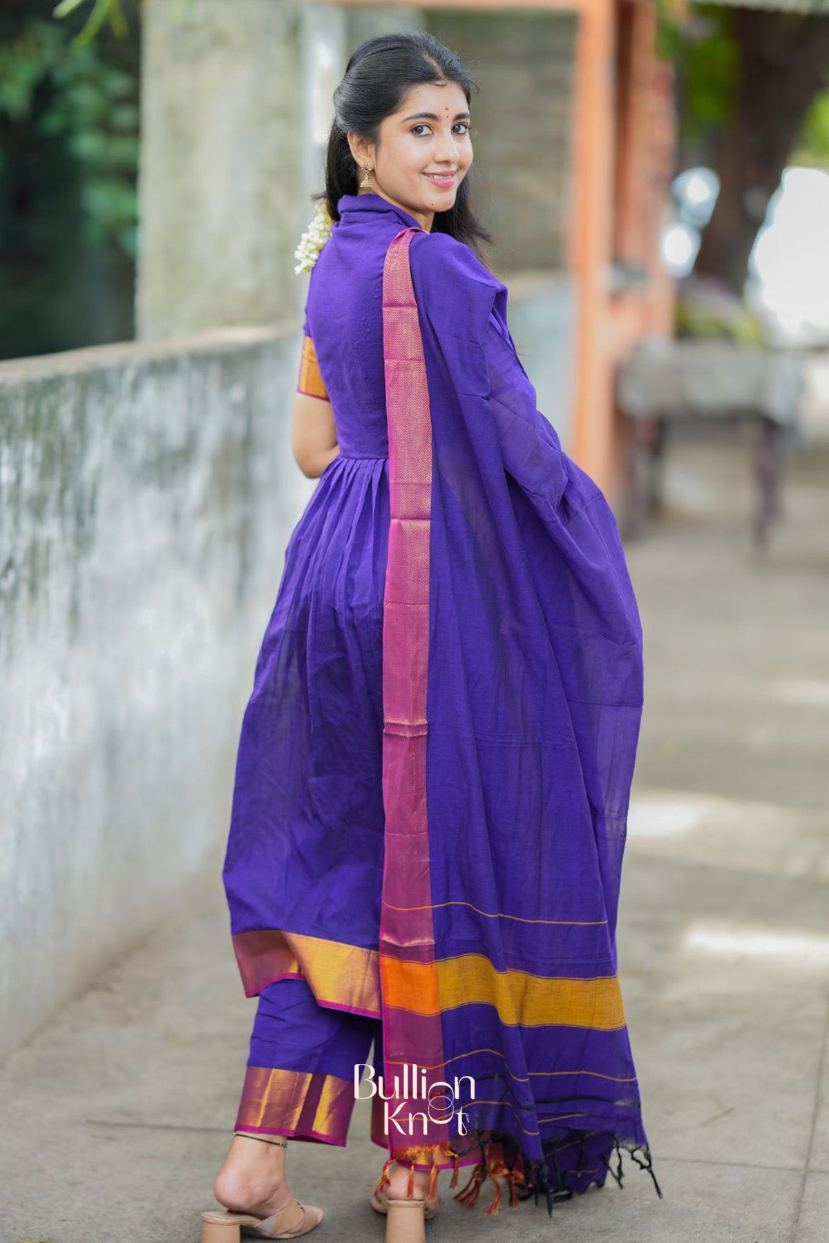 Paridhi Handloom Suit Set in Purple