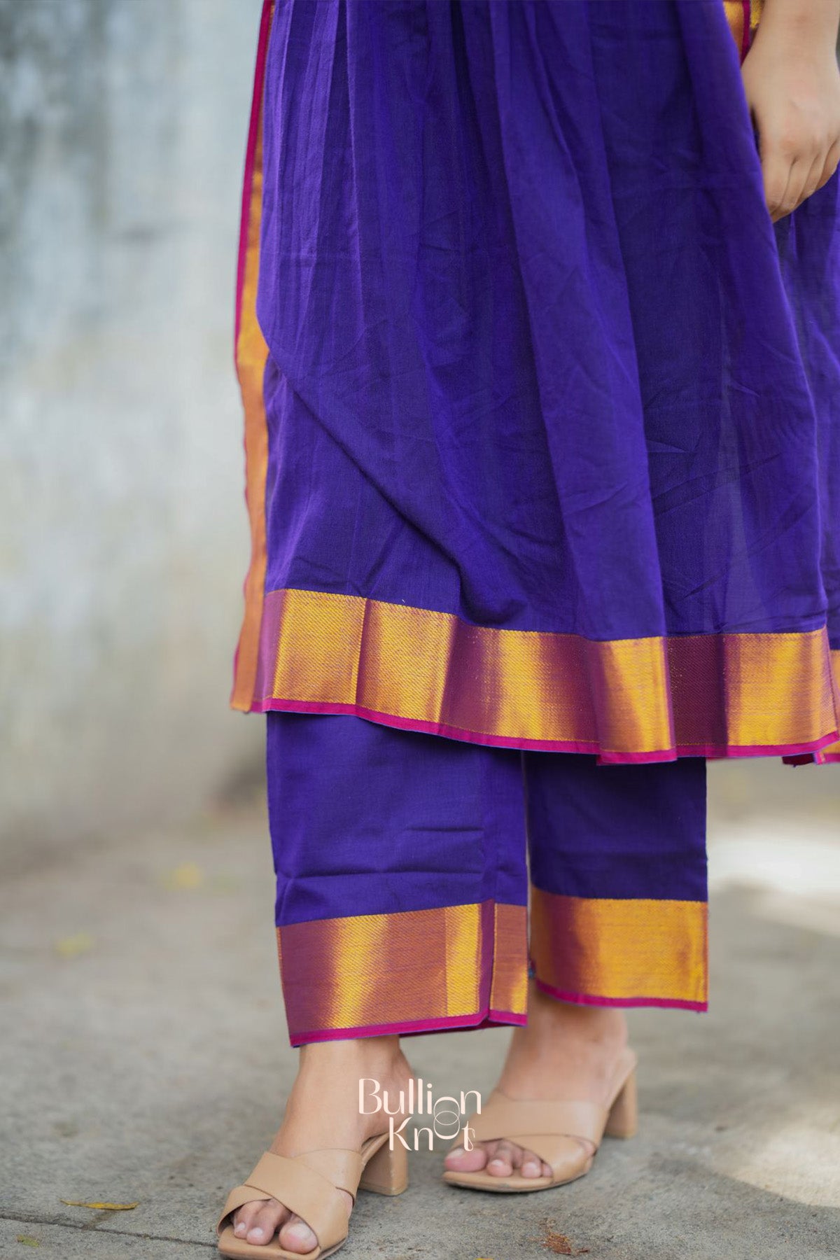 Paridhi Handloom Suit Set in Purple