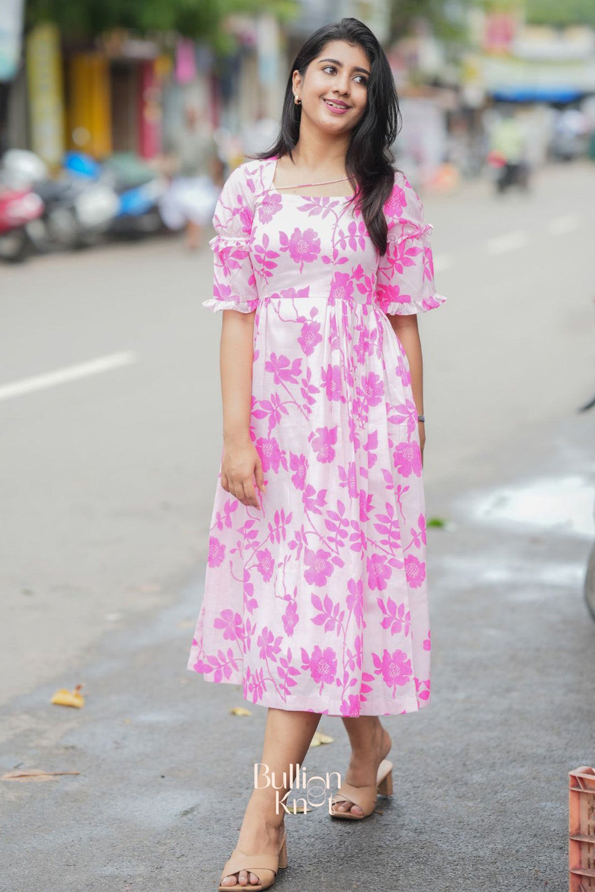 Polly Midi (Dress) in Pink